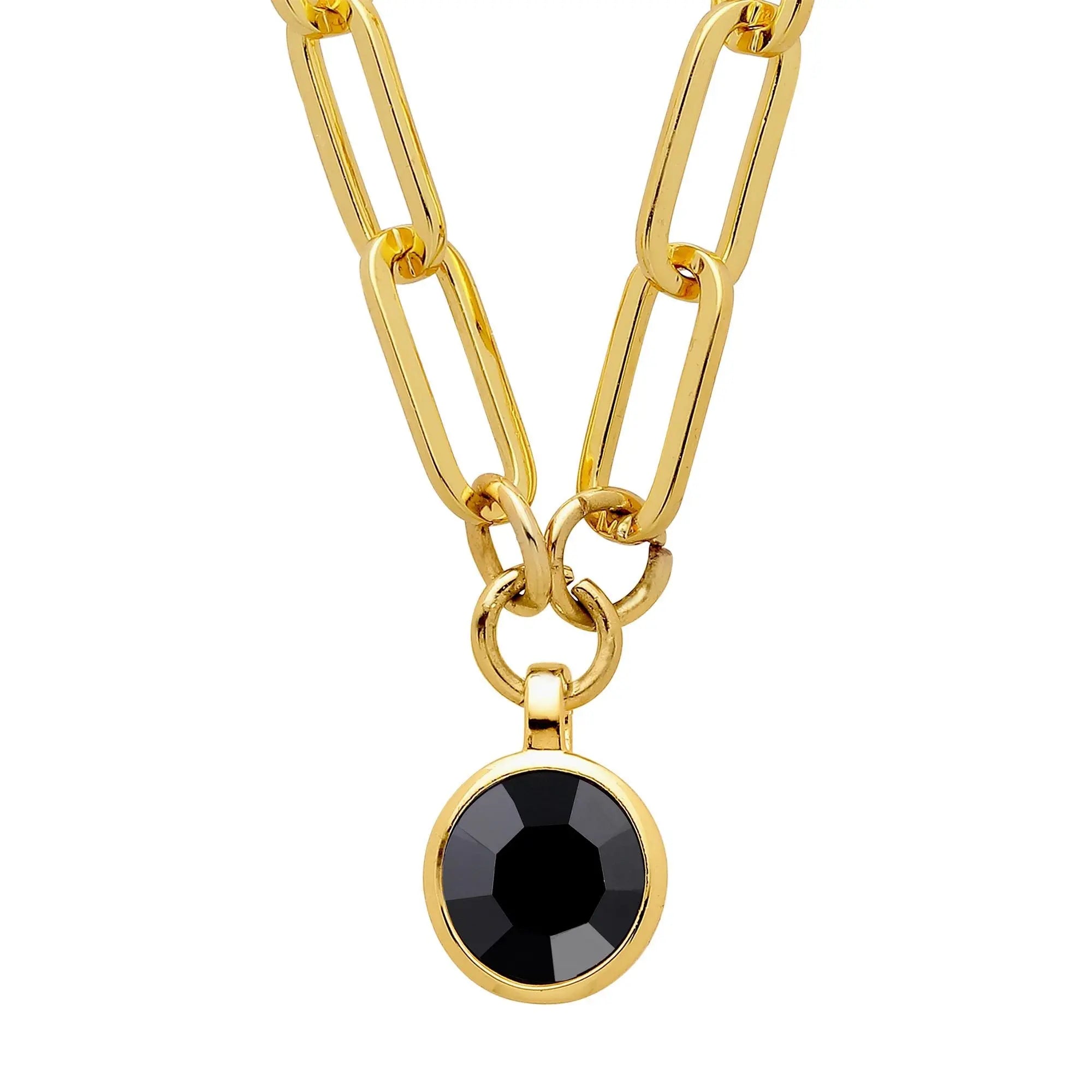 Lisanna Gold Necklace - Black - Dyrberg/Kern NZ