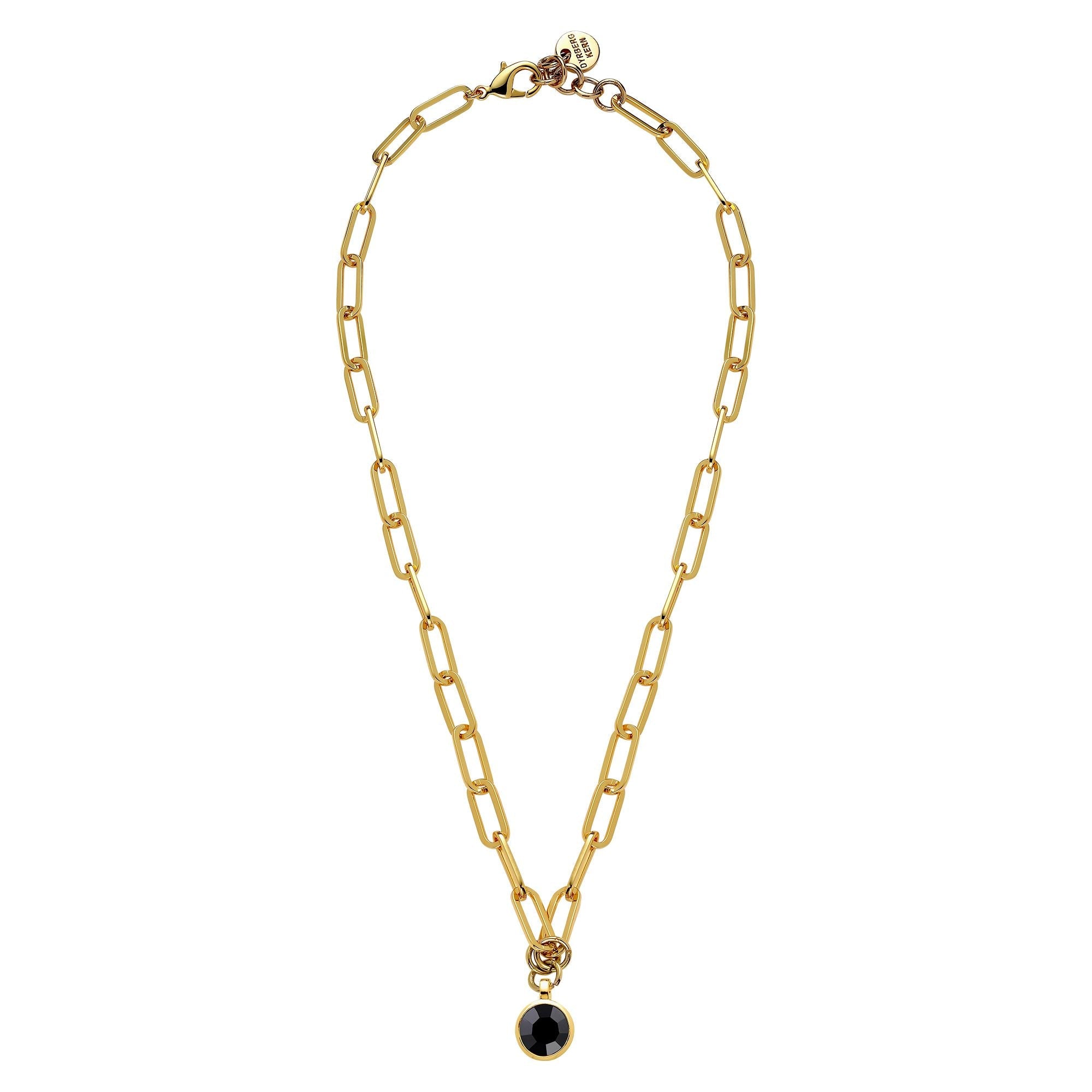 Lisanna Gold Necklace - Black - Dyrberg/Kern NZ