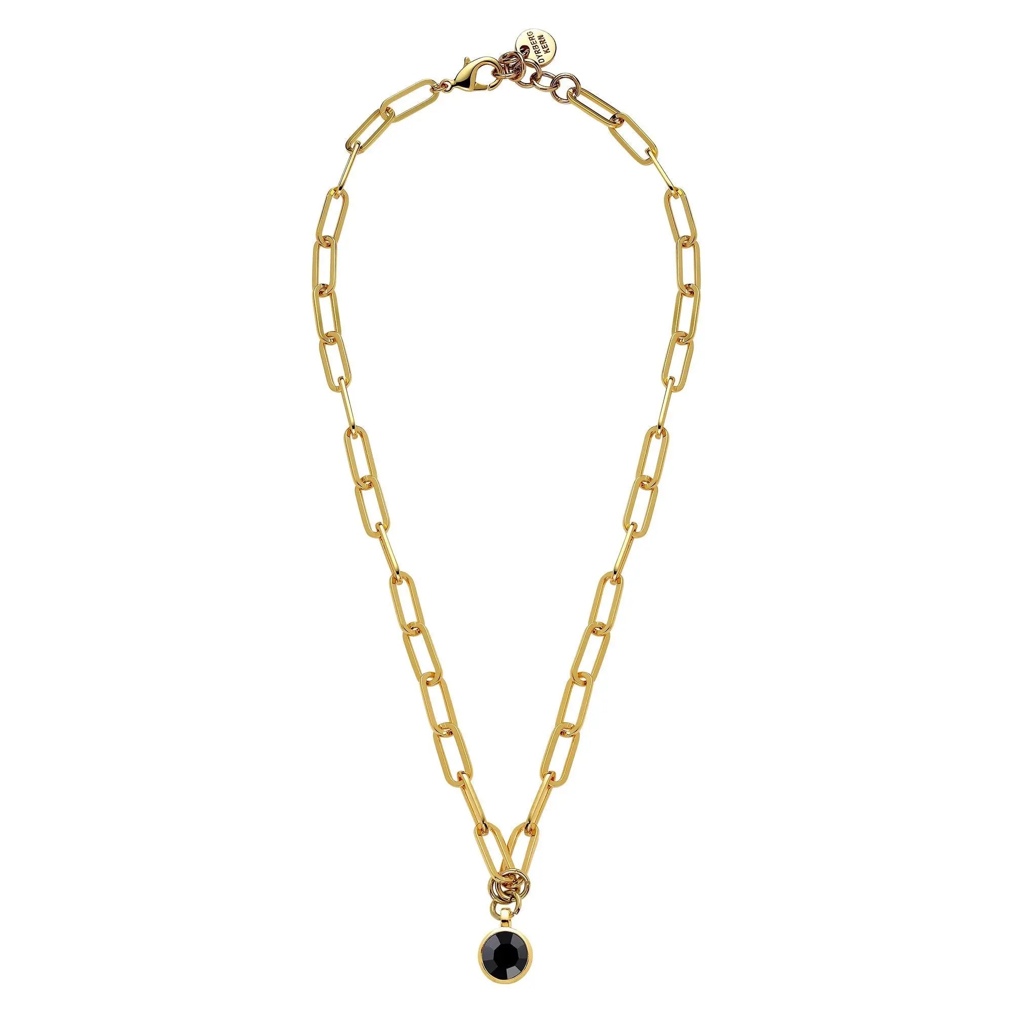 Lisanna Gold Necklace - Black - Dyrberg/Kern NZ