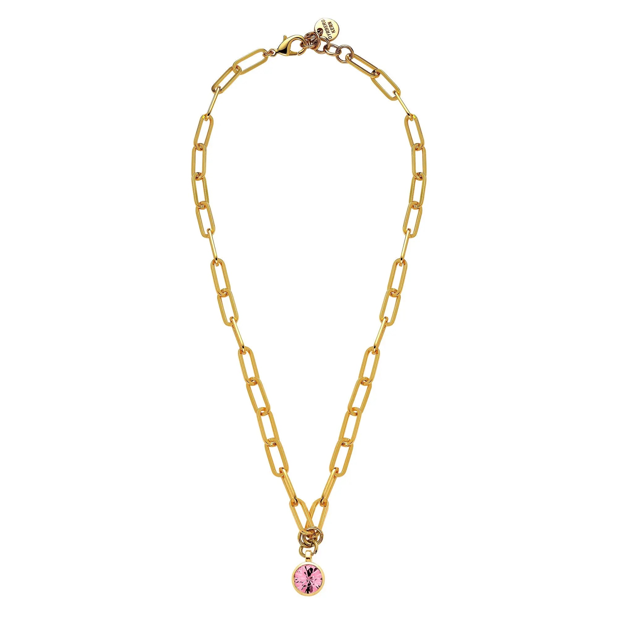 Lisanna Gold Necklace - Light Rose - Dyrberg/Kern NZ