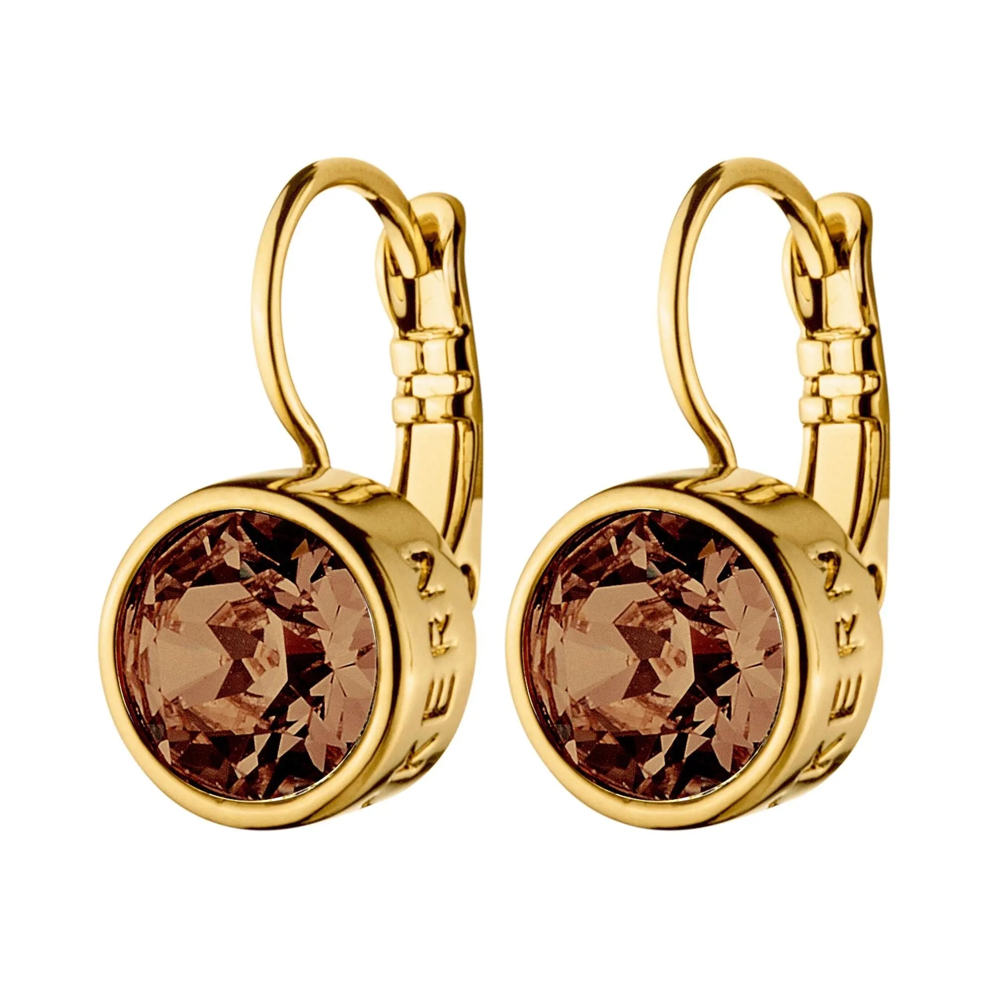 Louise Gold Earrings - Brown - Dyrberg/Kern NZ