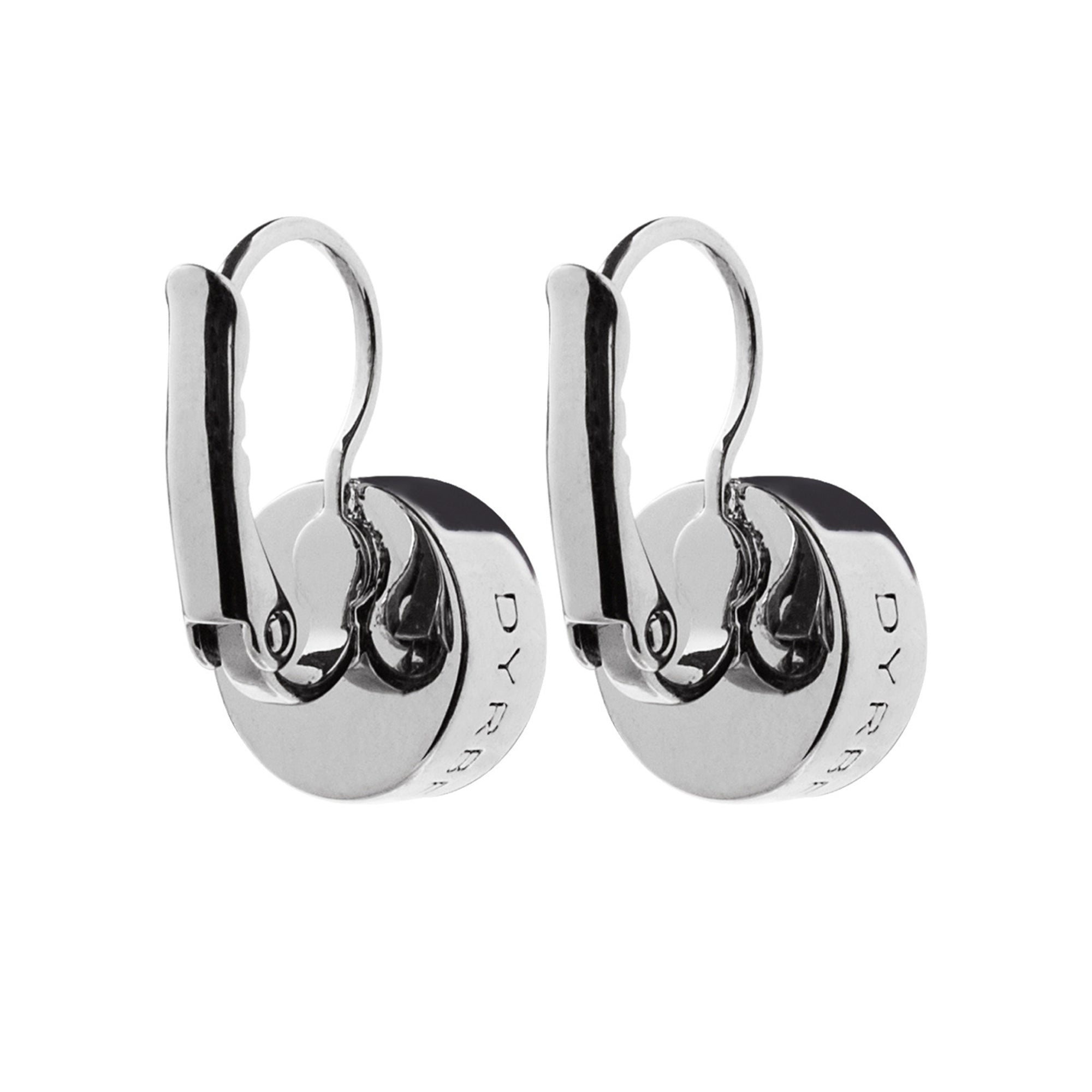 Louise Shiny Silver Earrings - Light Blue - Dyrberg/Kern NZ