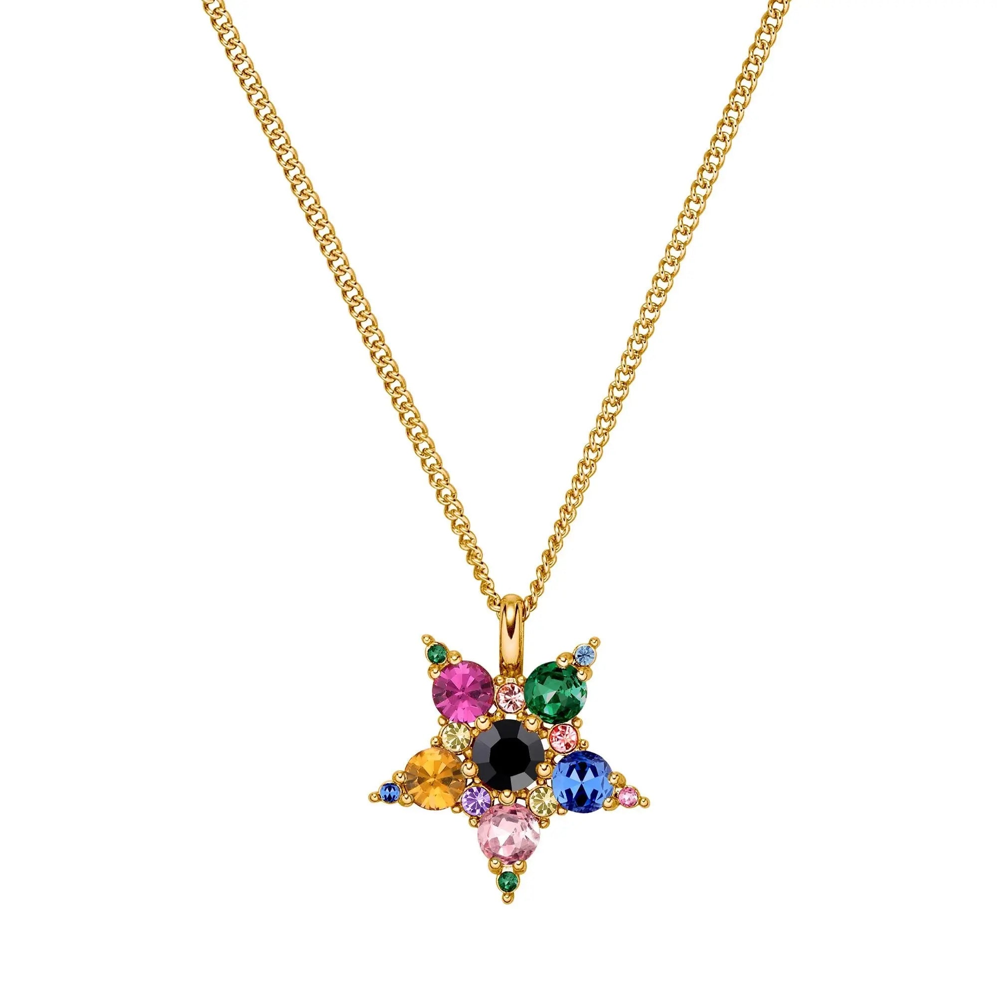 Lyra Gold Necklace - Rainbow - Dyrberg/Kern NZ