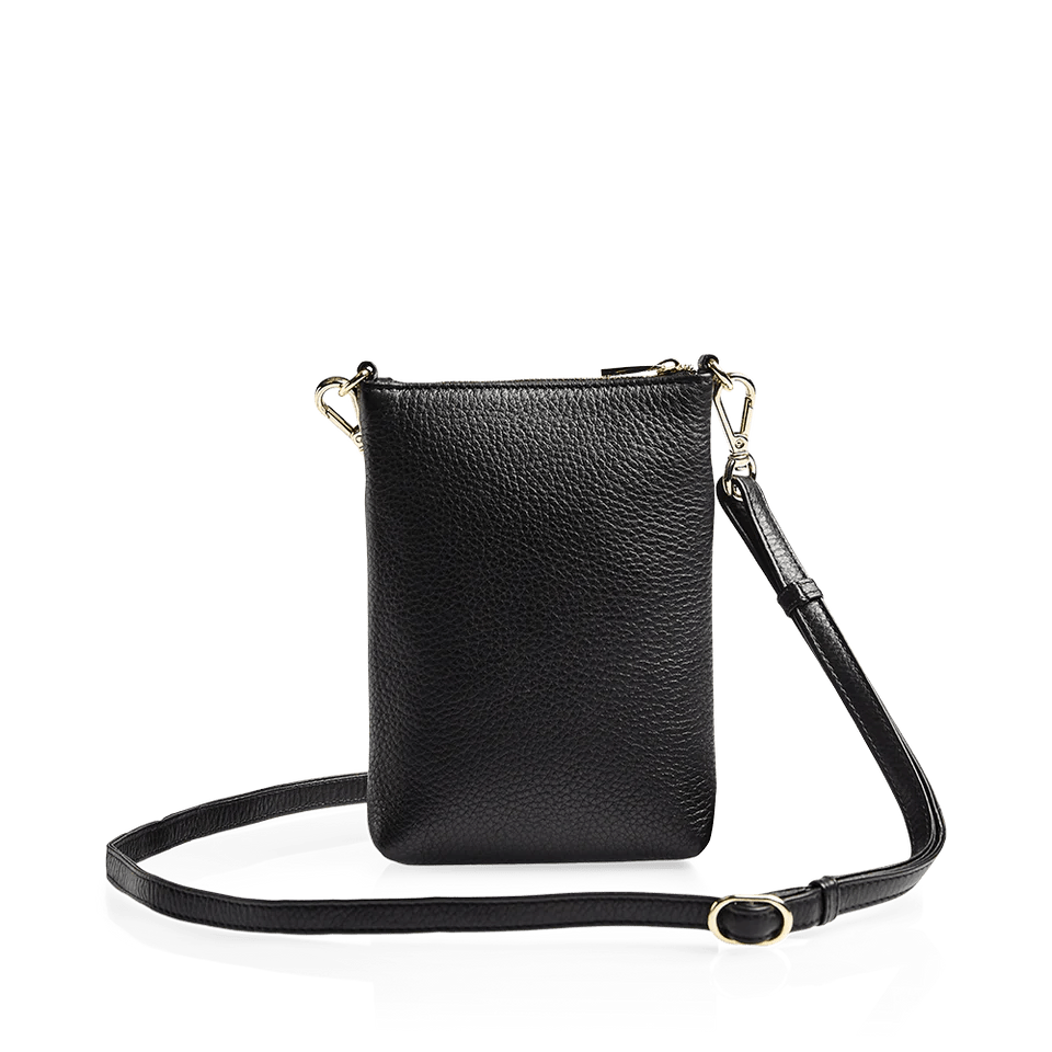 Maia Mini Cross. Bag, Grain, Black w/Gold - Dyrberg/Kern NZ