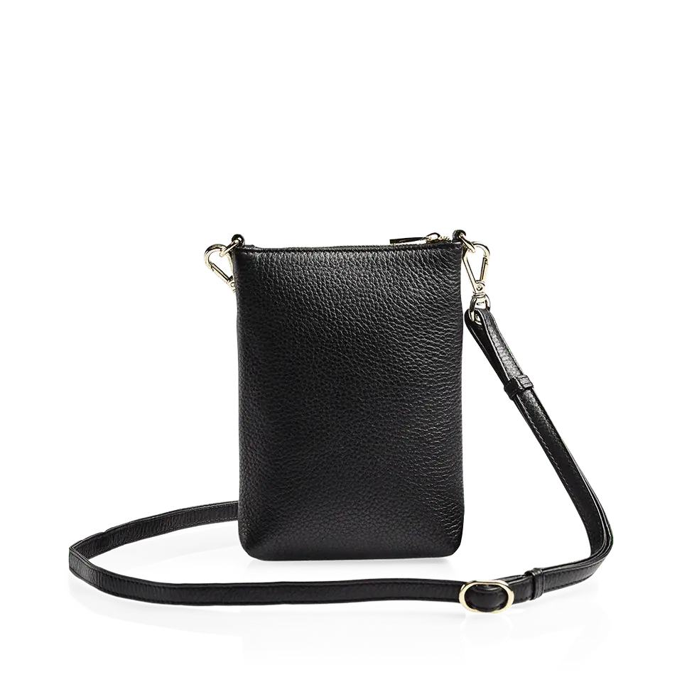 Maia Mini Cross. Bag, Grain, Black w/Gold - Dyrberg/Kern NZ
