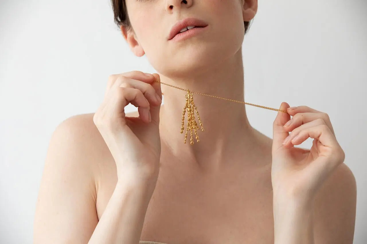 Malvasia Gold Necklace Multi Pendant - Dyrberg/Kern NZ