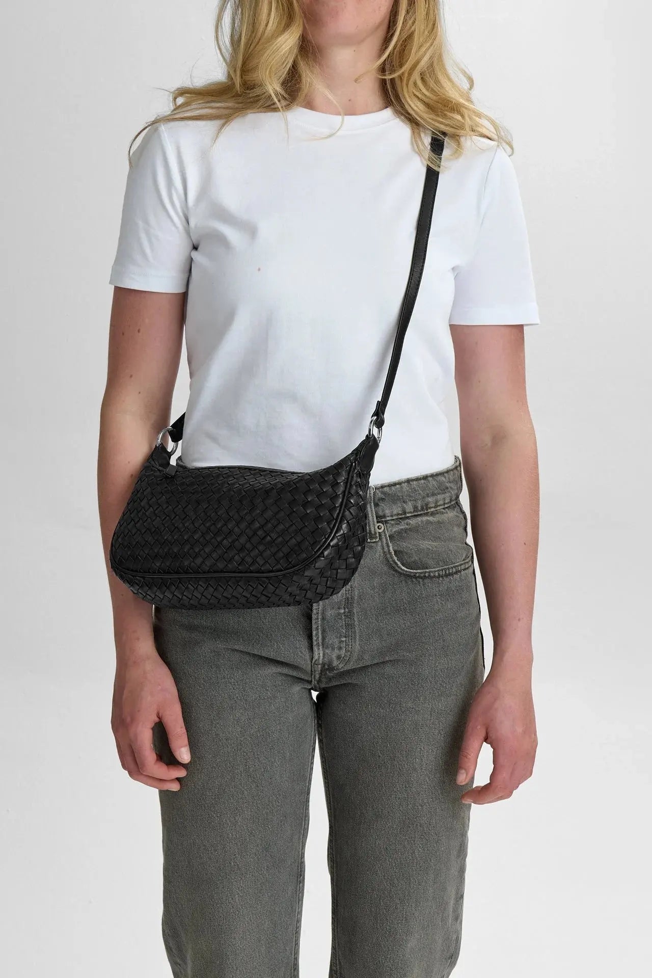 Mini Muse Bag, Weave, Black - Dyrberg/Kern NZ