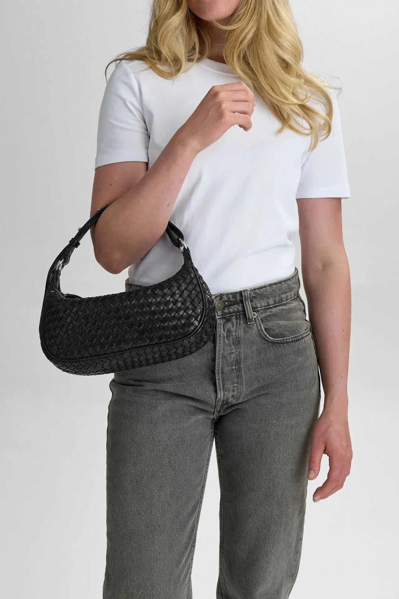 Mini Muse Bag, Weave, Black - Dyrberg/Kern NZ