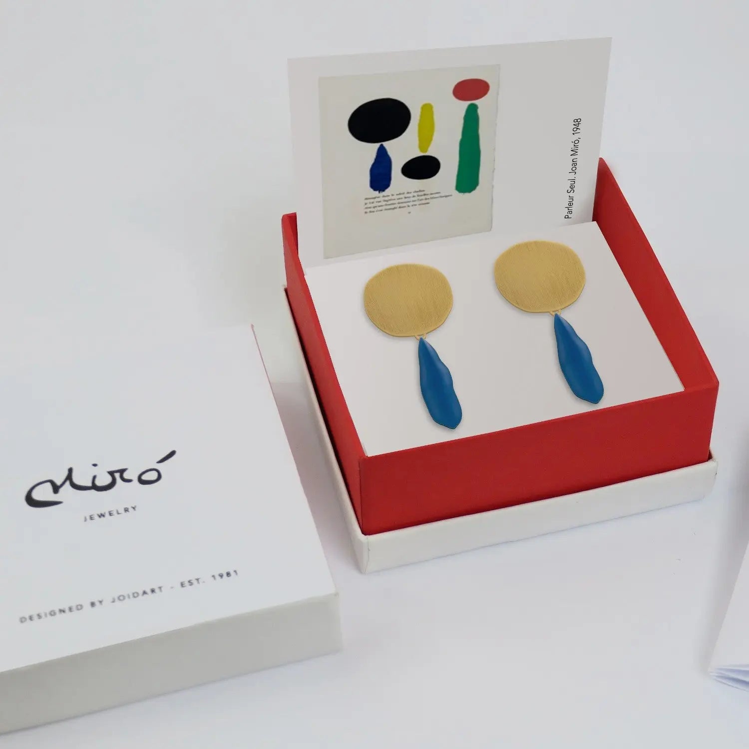 Miro Dangling Gold Earrings Blue Drop - Dyrberg/Kern NZ