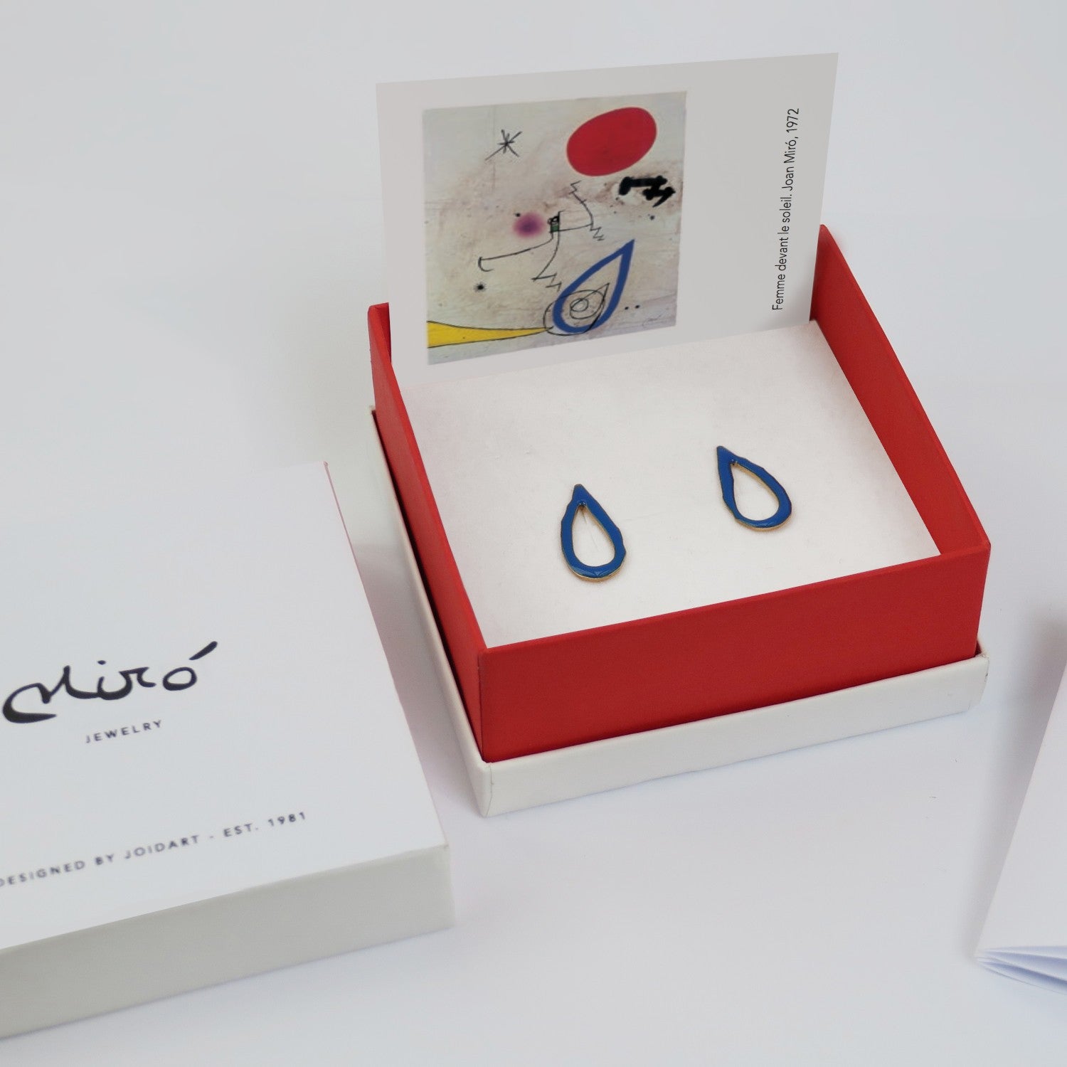 Miro Gold Earrings Blue Drop - Dyrberg/Kern NZ