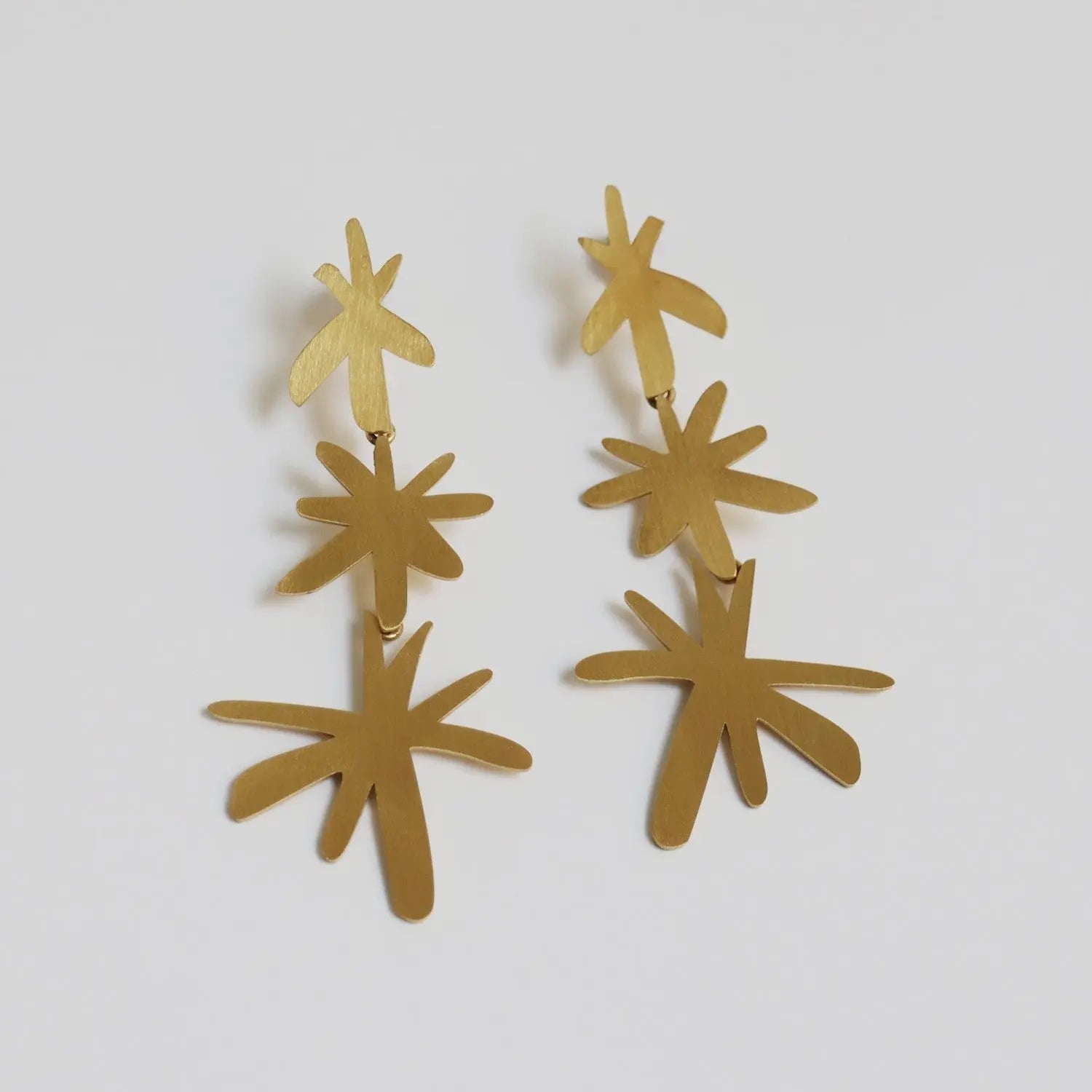 Miro Gold Earrings Long Star Drops - Dyrberg/Kern NZ