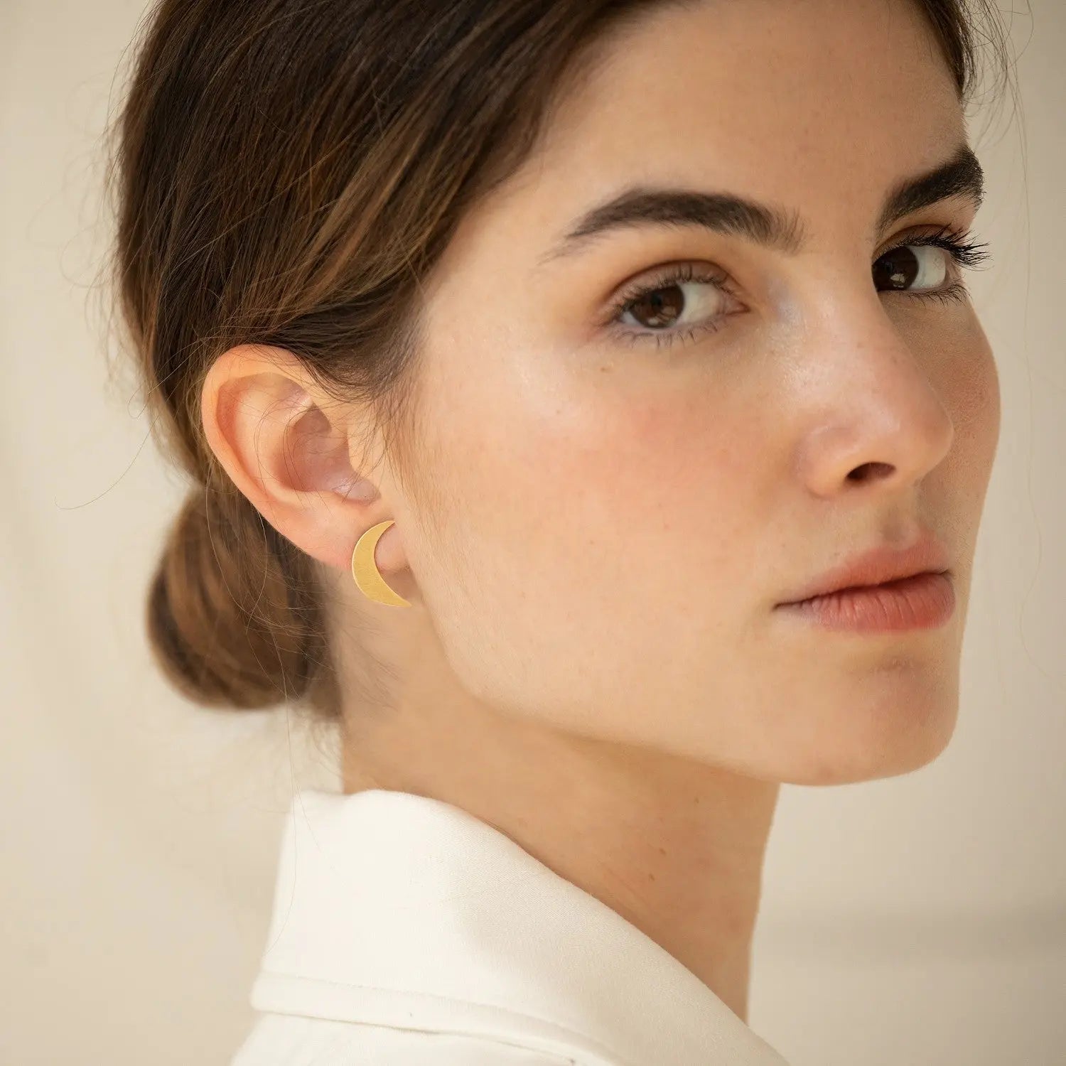 Miro Gold Earrings Moon - Dyrberg/Kern NZ