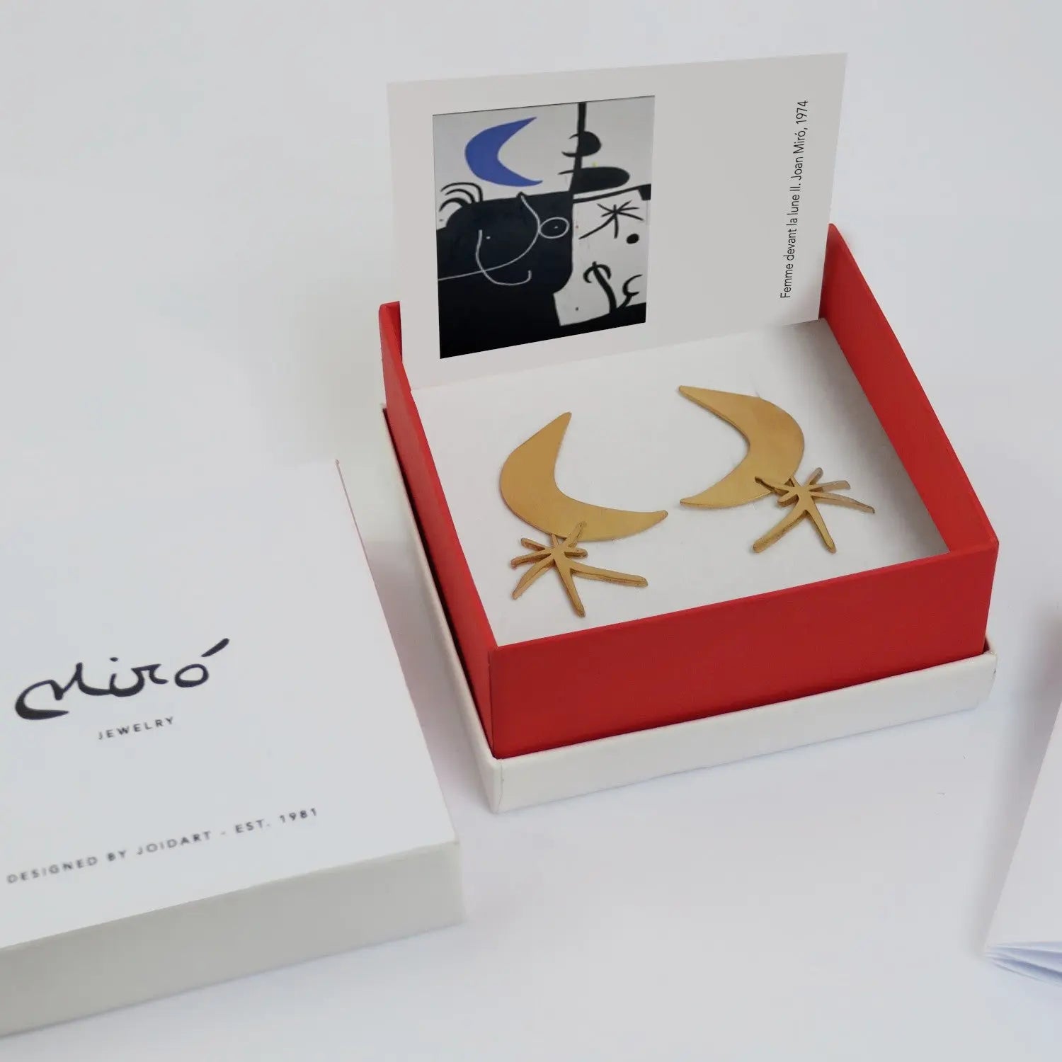 Miro Gold Earrings Moon and Star - Dyrberg/Kern NZ