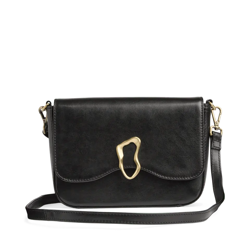 Morgana Cross. Bag, Antique, Black w/Brushed Gold - Dyrberg/Kern NZ