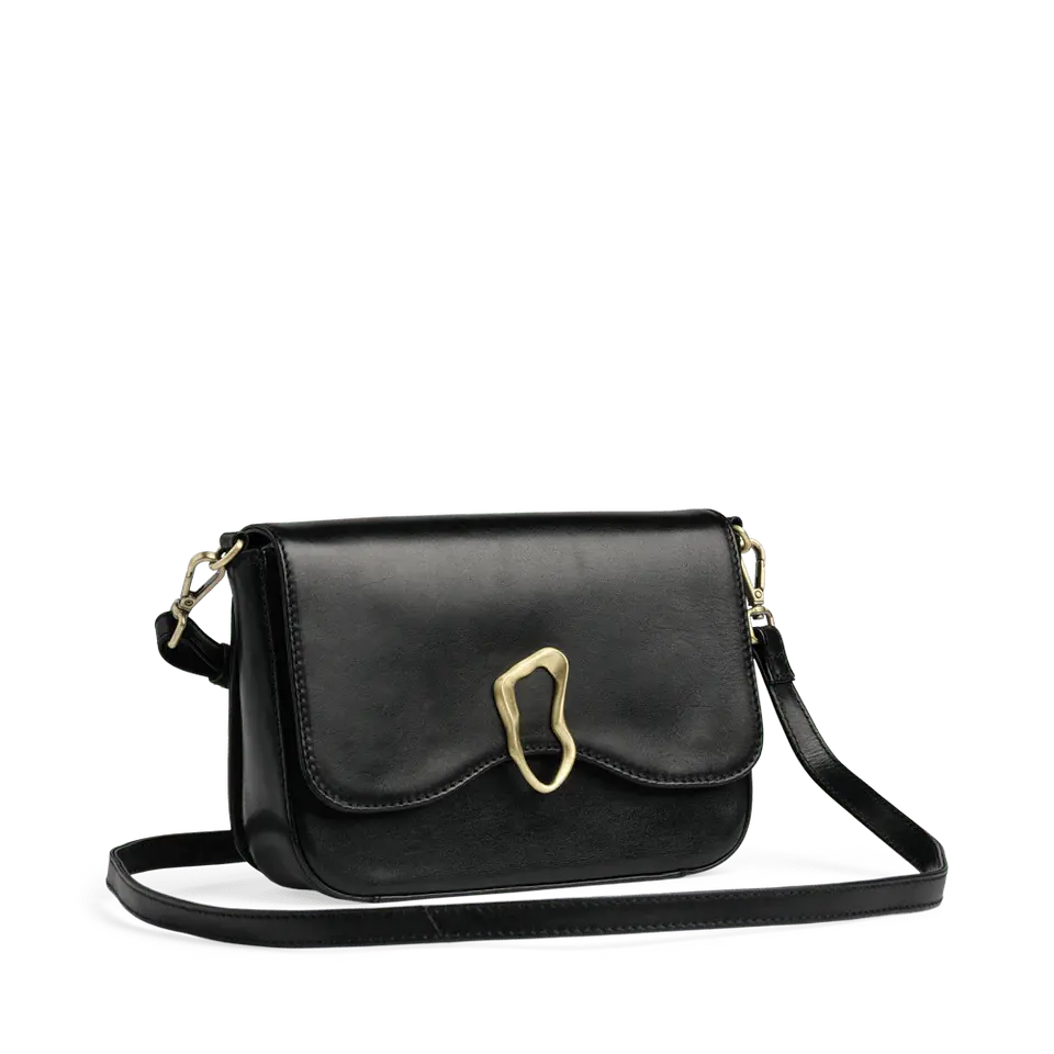 Morgana Cross. Bag, Antique, Black w/Brushed Gold - Dyrberg/Kern NZ