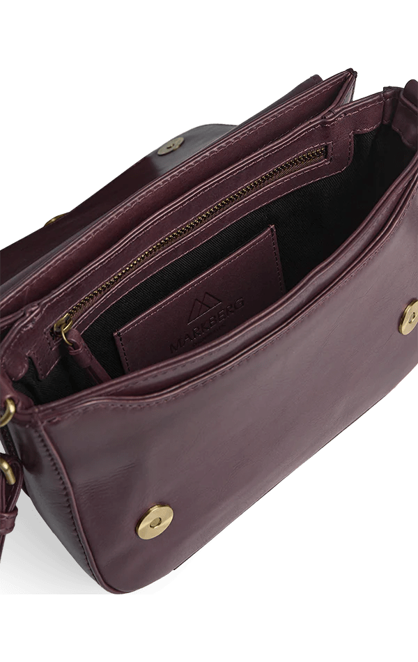 Morgana Cross. Bag, Antique, Burgundy w/Brushed Gold - Dyrberg/Kern NZ