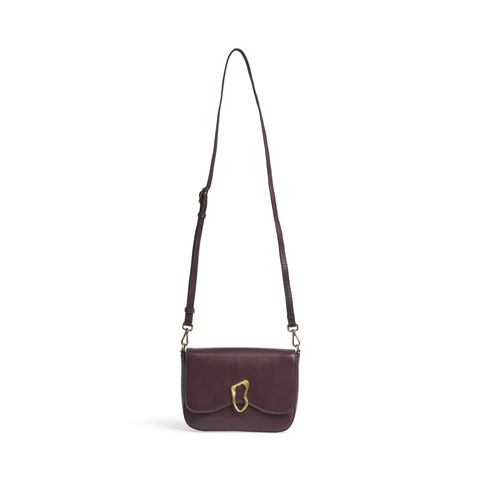 Morgana Cross. Bag, Antique, Burgundy w/Brushed Gold - Dyrberg/Kern NZ