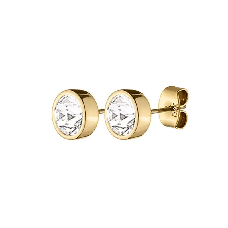 Nobles Gold Earrings - Crystal - Dyrberg/Kern NZ