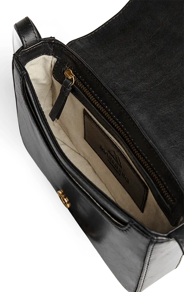 Noelle Crossbody Bag, Antique, Black w/Brushed Gold - Dyrberg/Kern NZ