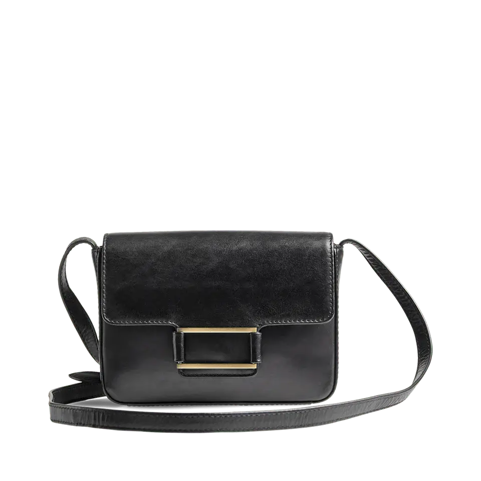 Noelle Crossbody Bag, Antique, Black w/Brushed Gold - Dyrberg/Kern NZ