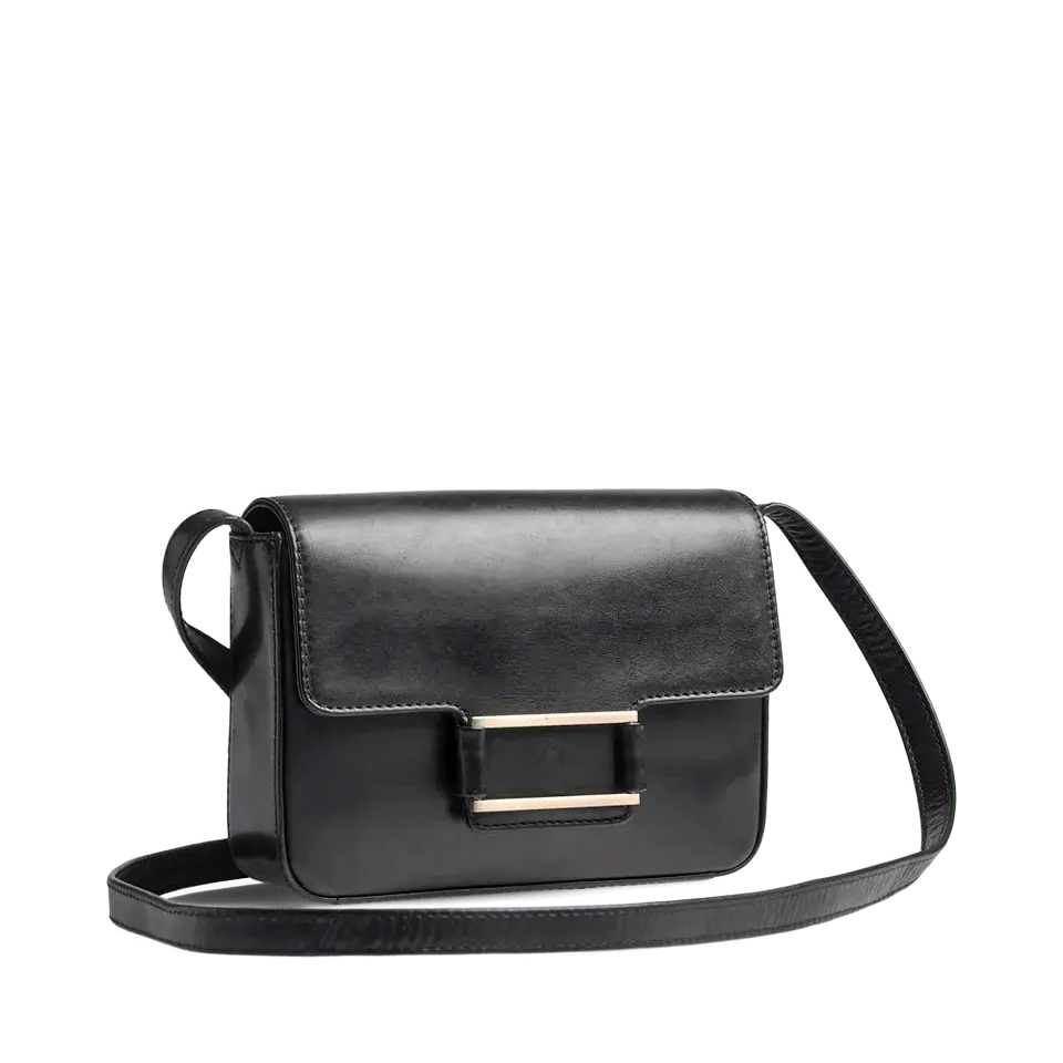 Noelle Crossbody Bag, Antique, Black w/Brushed Gold - Dyrberg/Kern NZ