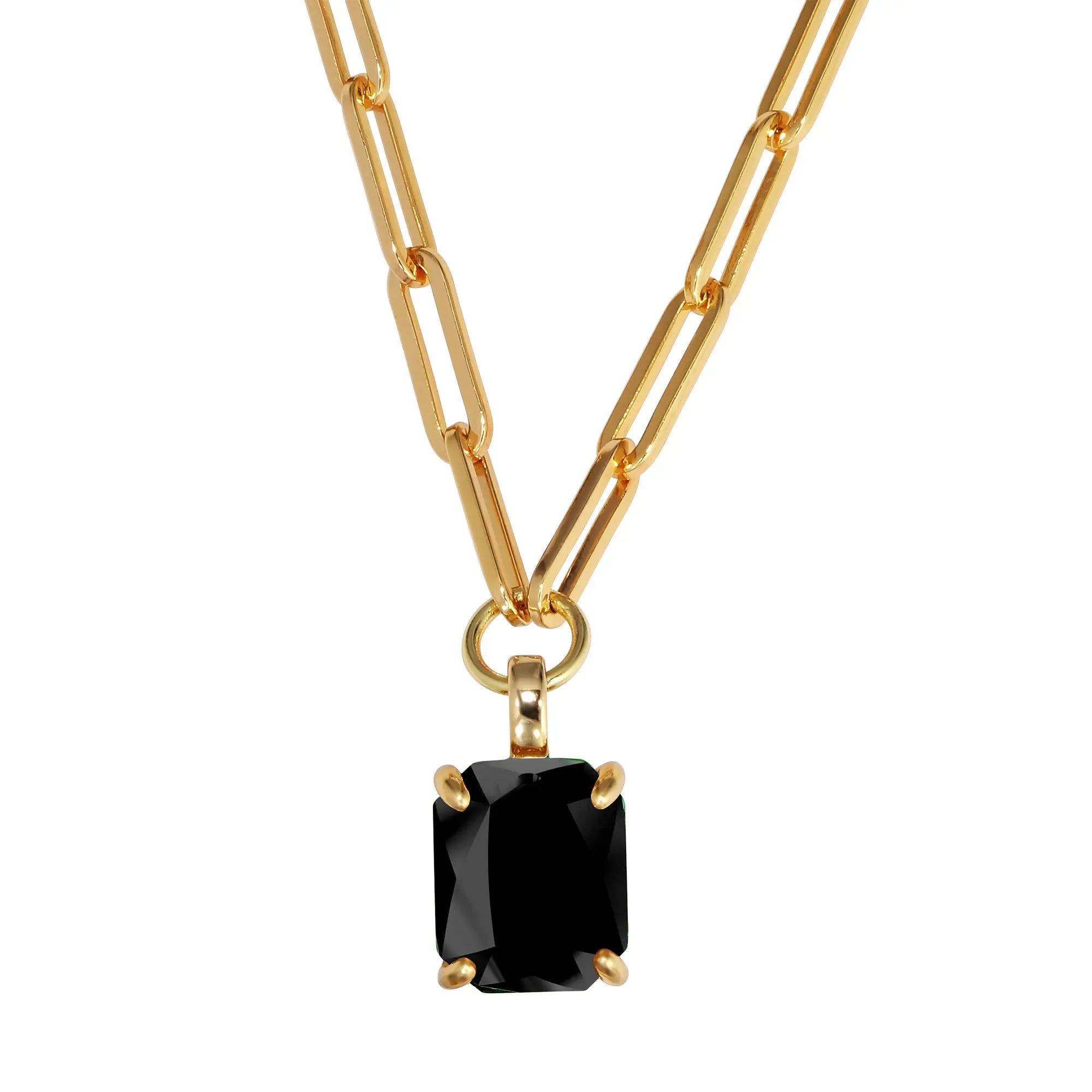 Octa Gold Necklace - Black - Dyrberg/Kern NZ