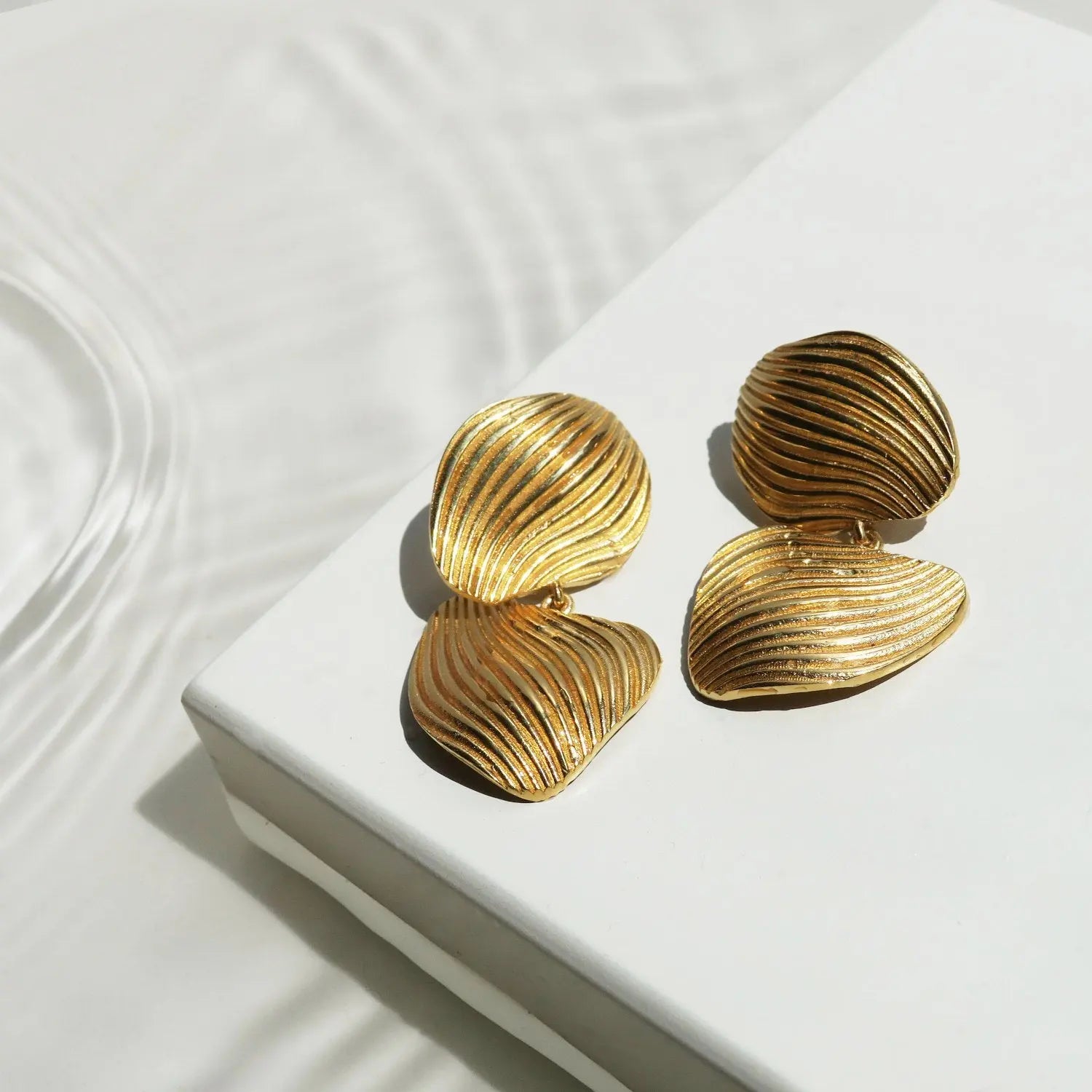 Onaria Double Golden Earrings - Dyrberg/Kern NZ