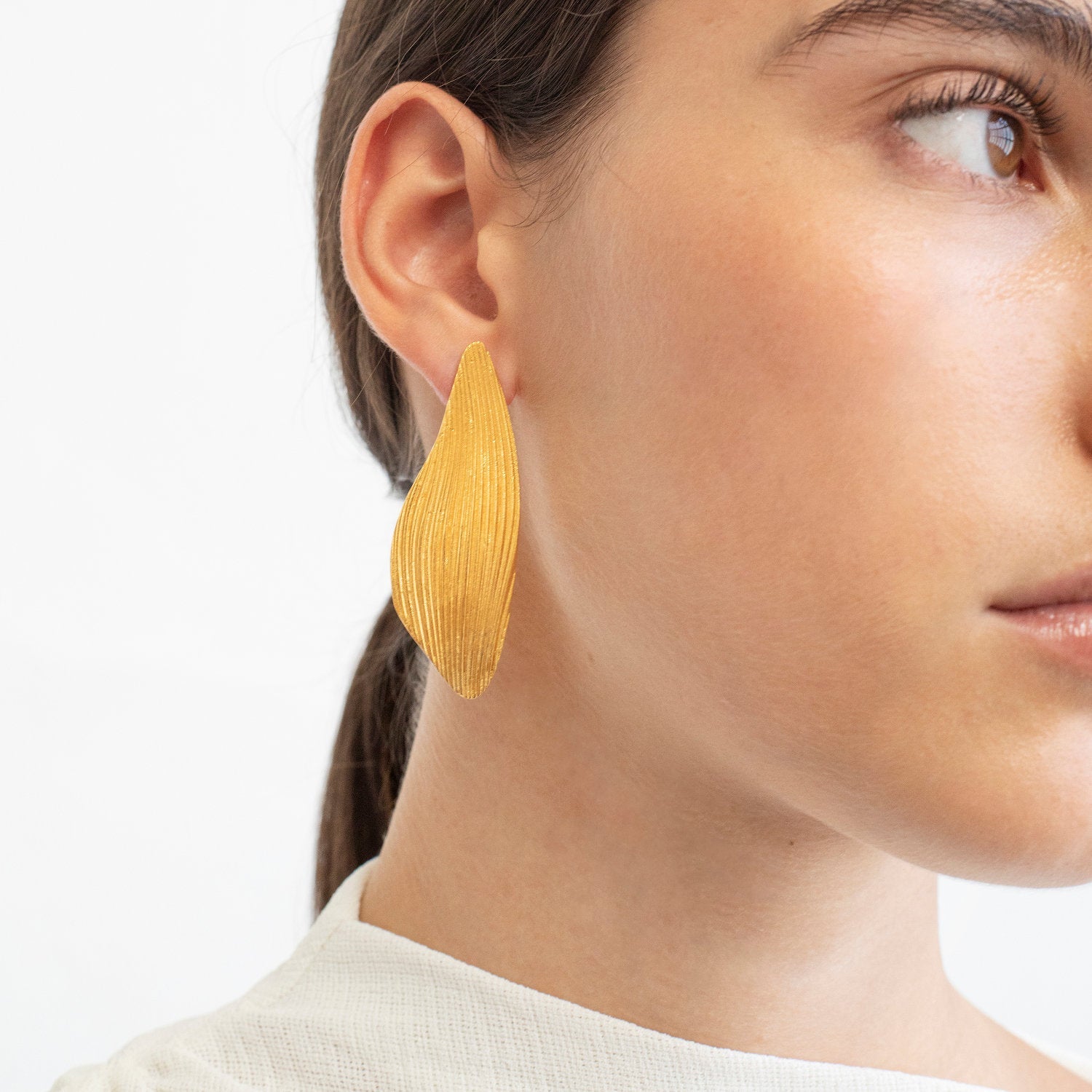 Onaria Large Golden Earrings - Dyrberg/Kern NZ