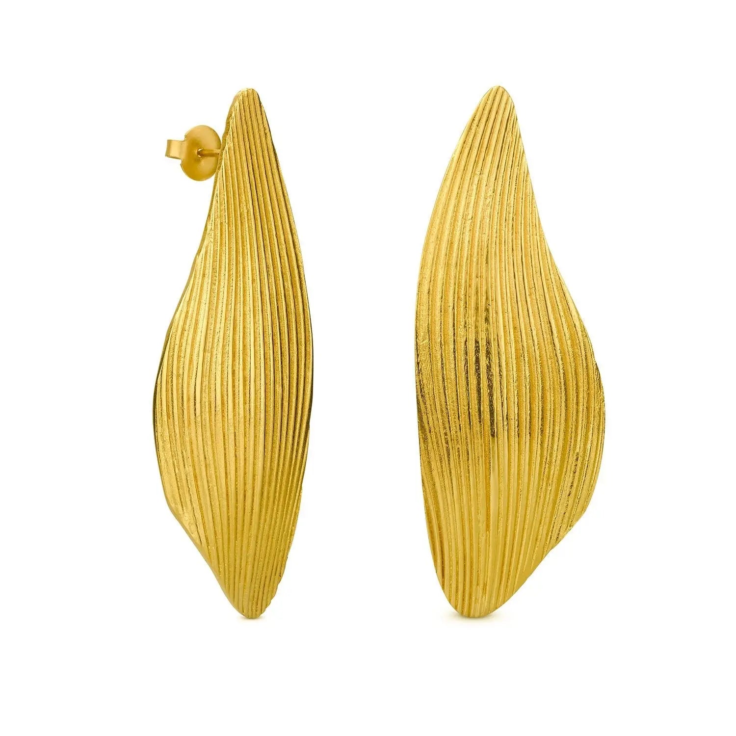 Onaria Large Golden Earrings - Dyrberg/Kern NZ