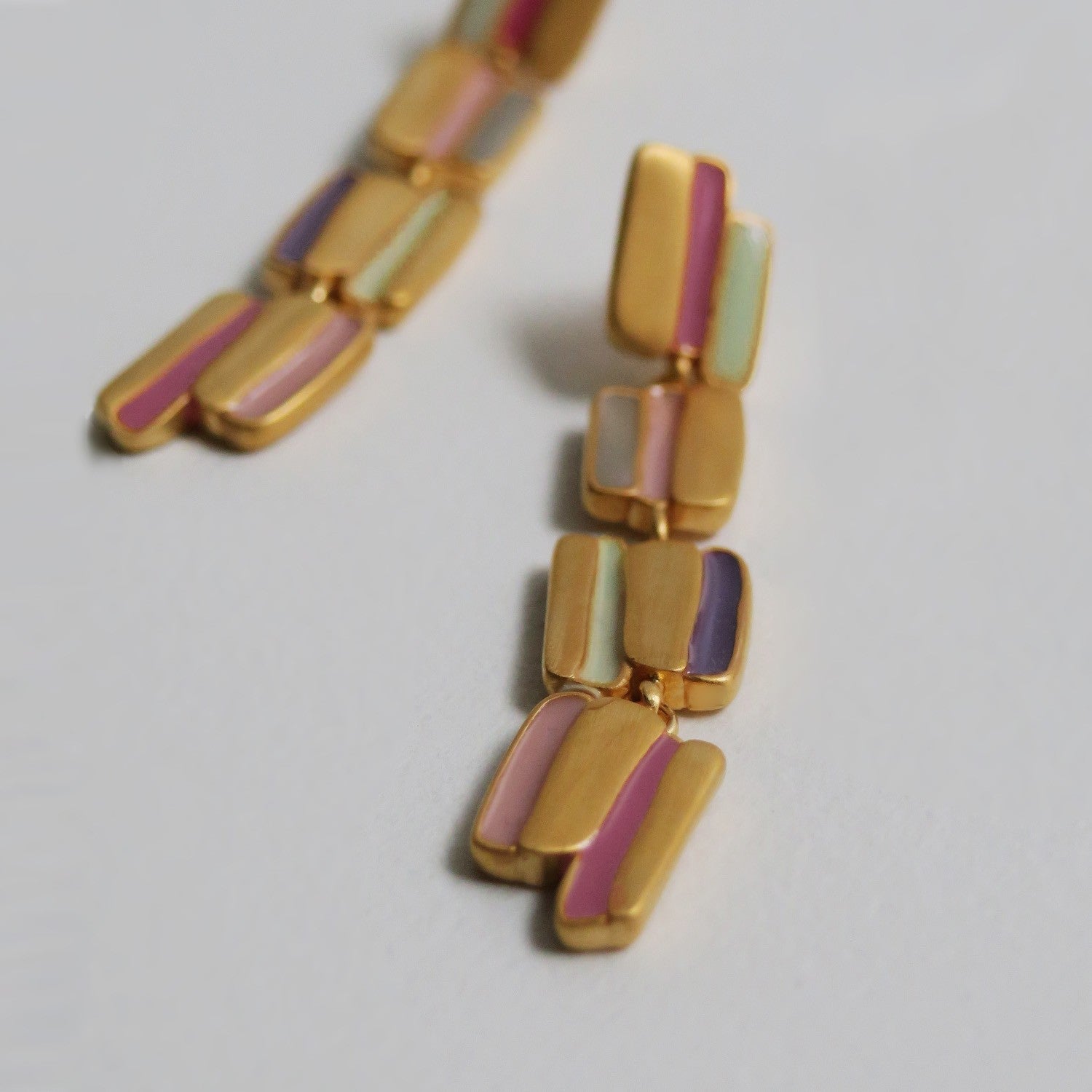 Palette Gold Earrings Long - Dyrberg/Kern NZ