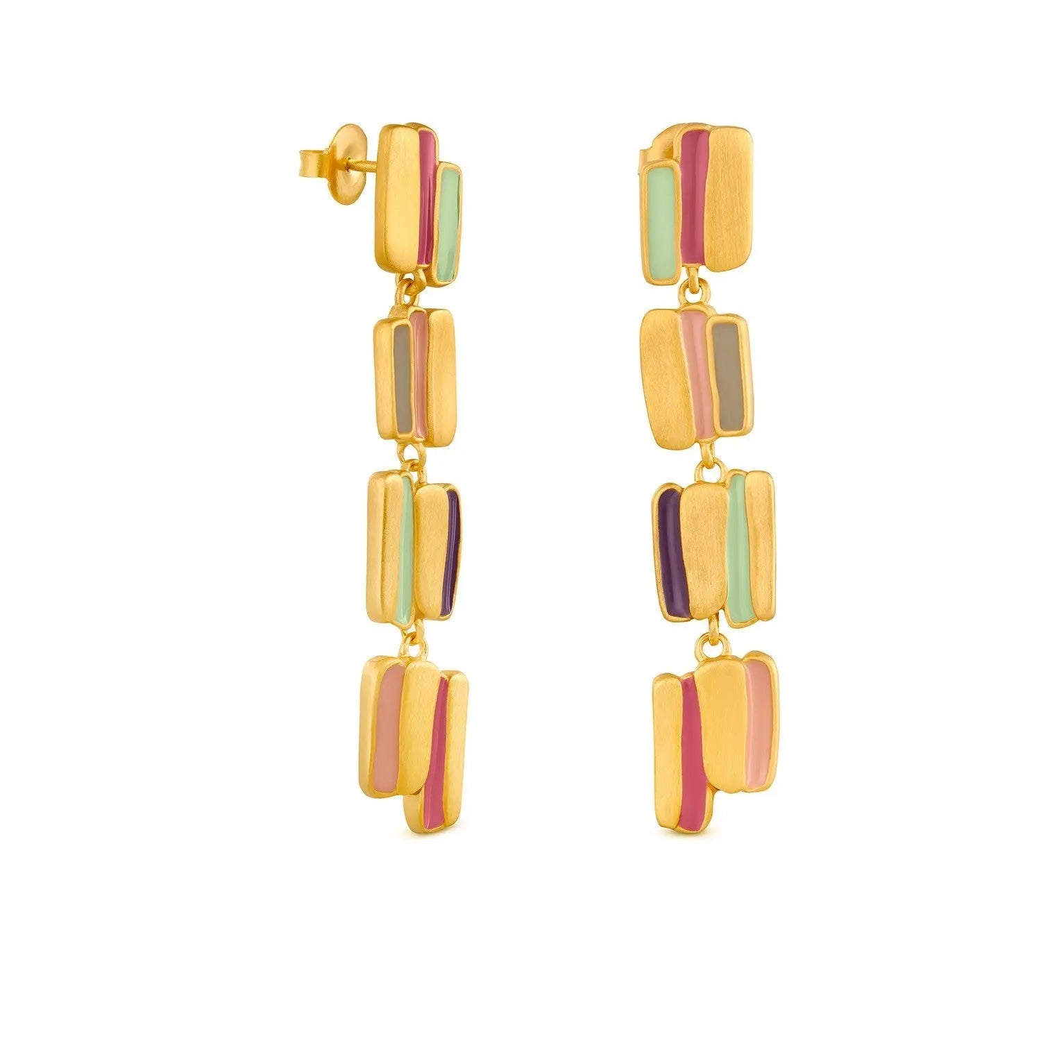 Palette Gold Earrings Long - Dyrberg/Kern NZ