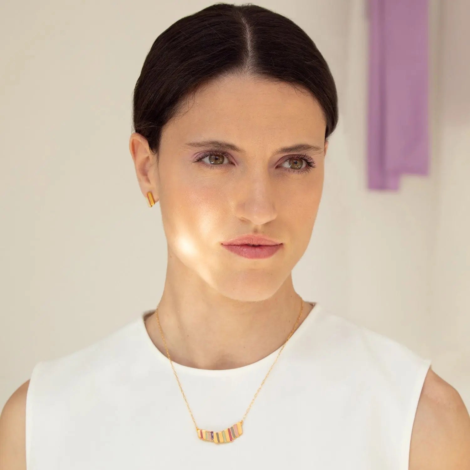 Palette Gold Necklace Large - Dyrberg/Kern NZ