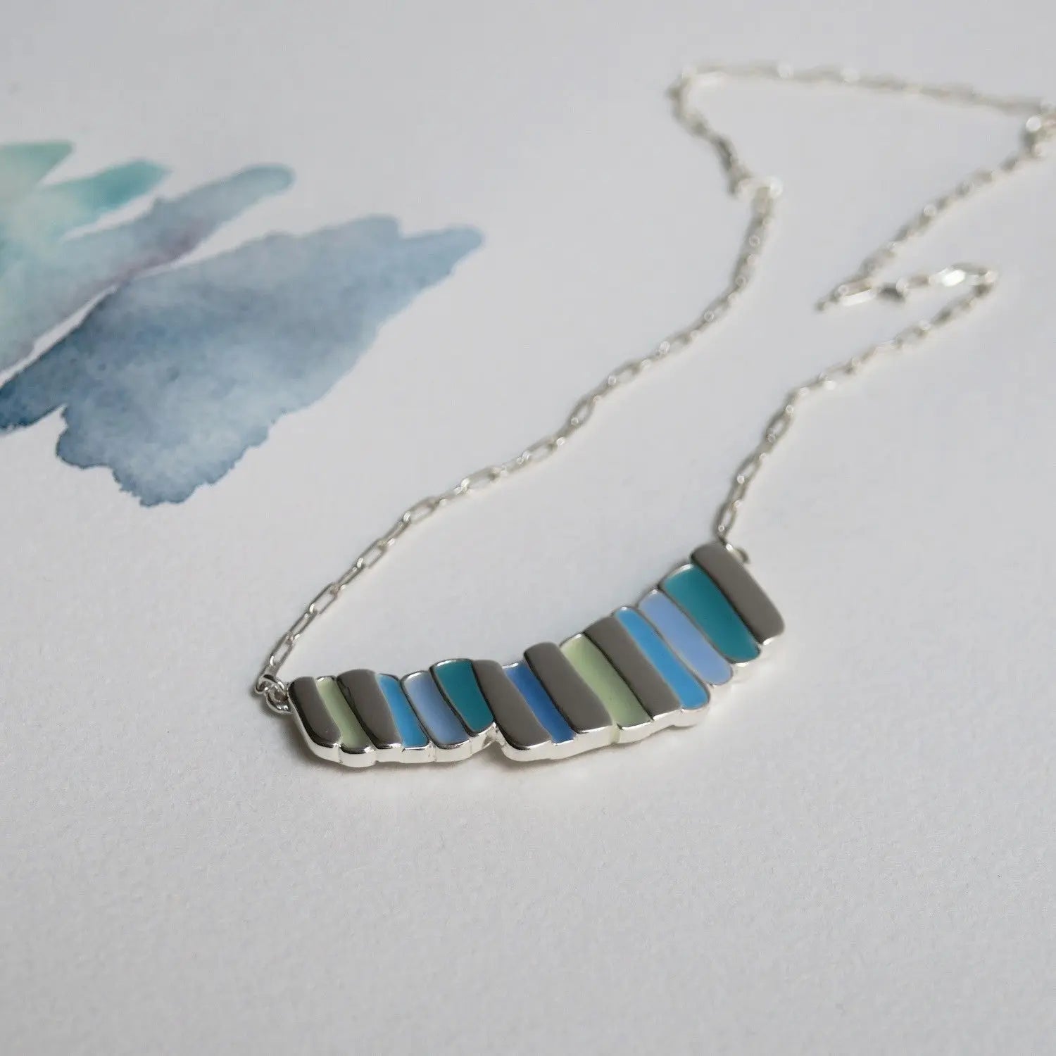 Palette Silver Necklace Large - Dyrberg/Kern NZ