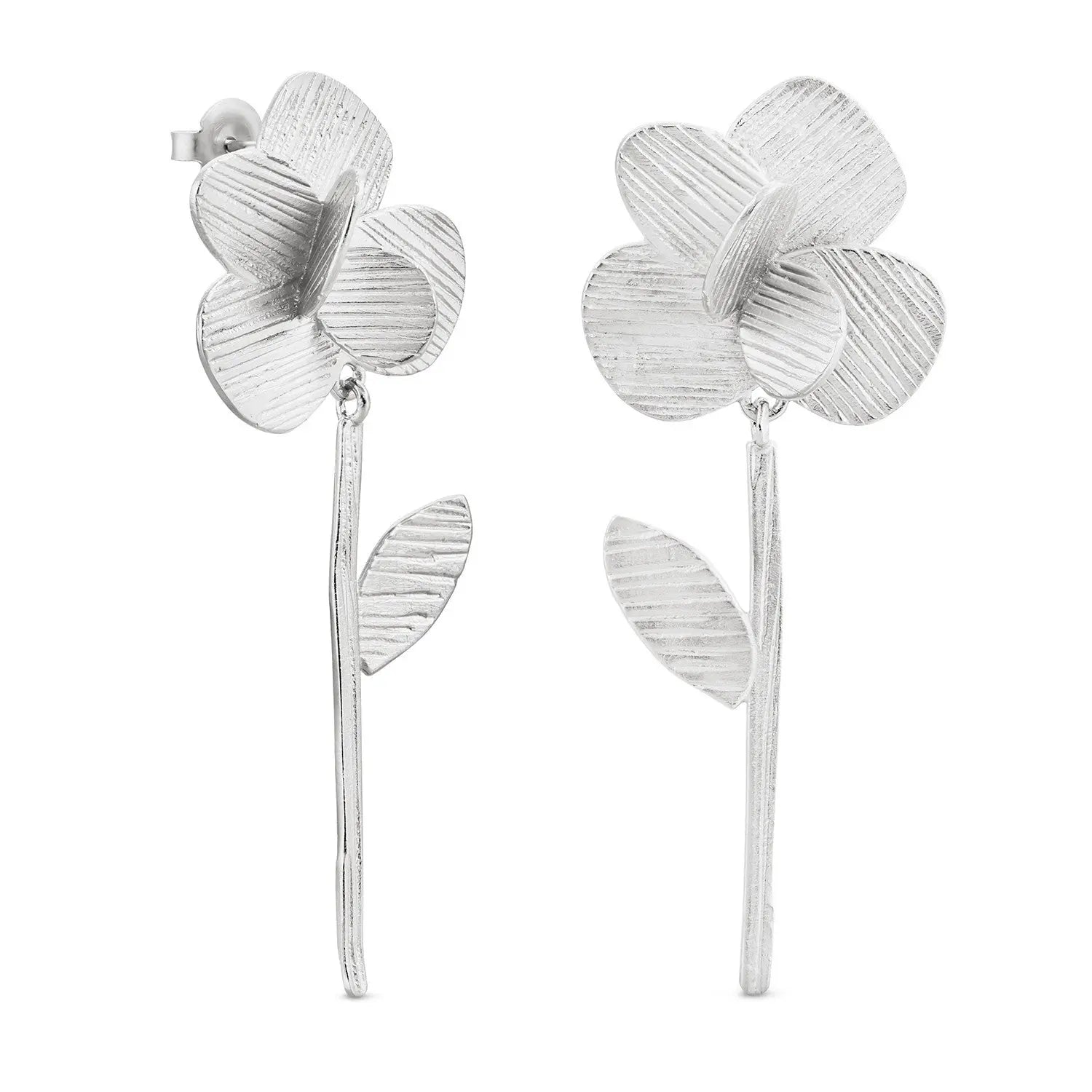 Pampalonia Silver Earrings Long - Dyrberg/Kern NZ