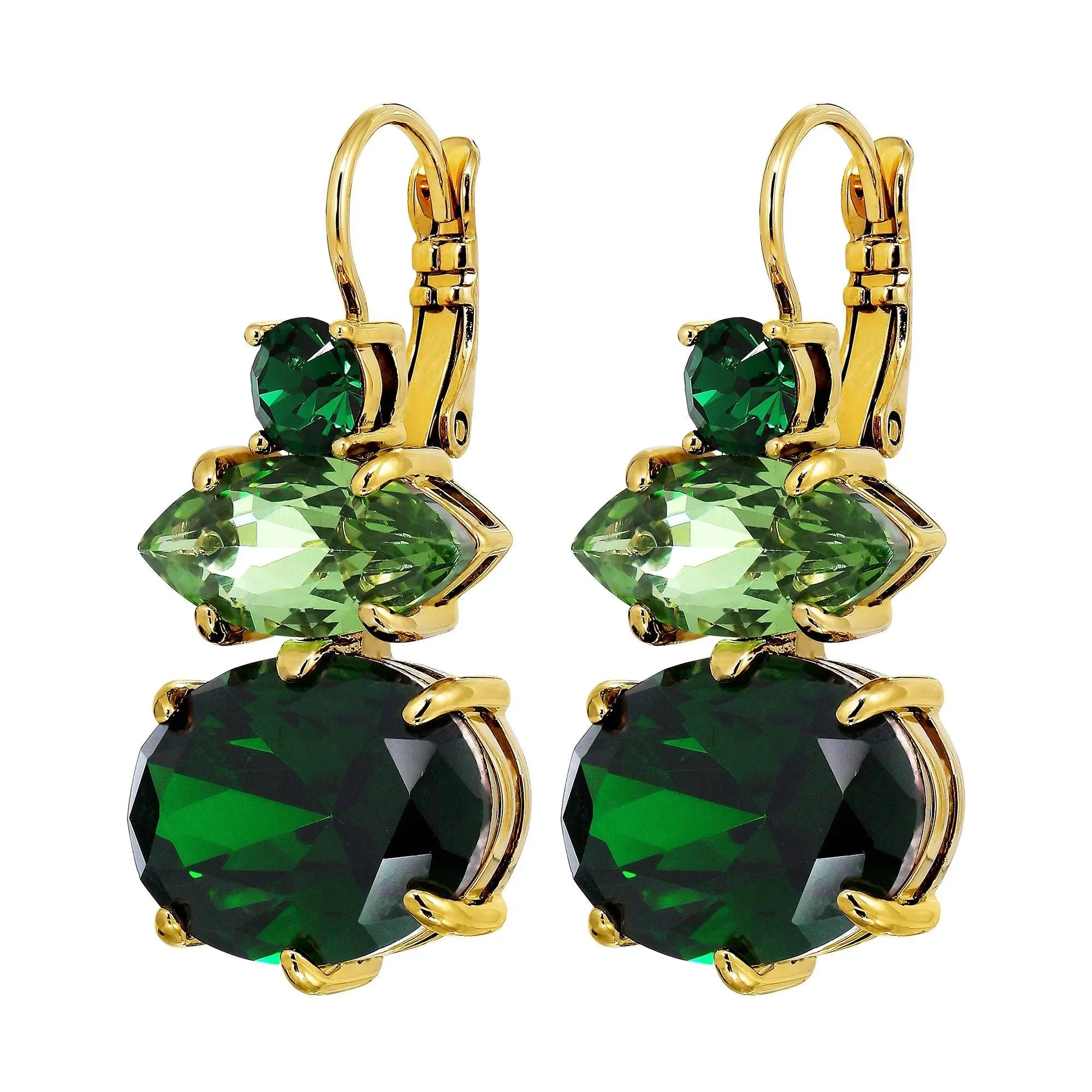 Parsana Gold Earrings - Green - Dyrberg/Kern NZ