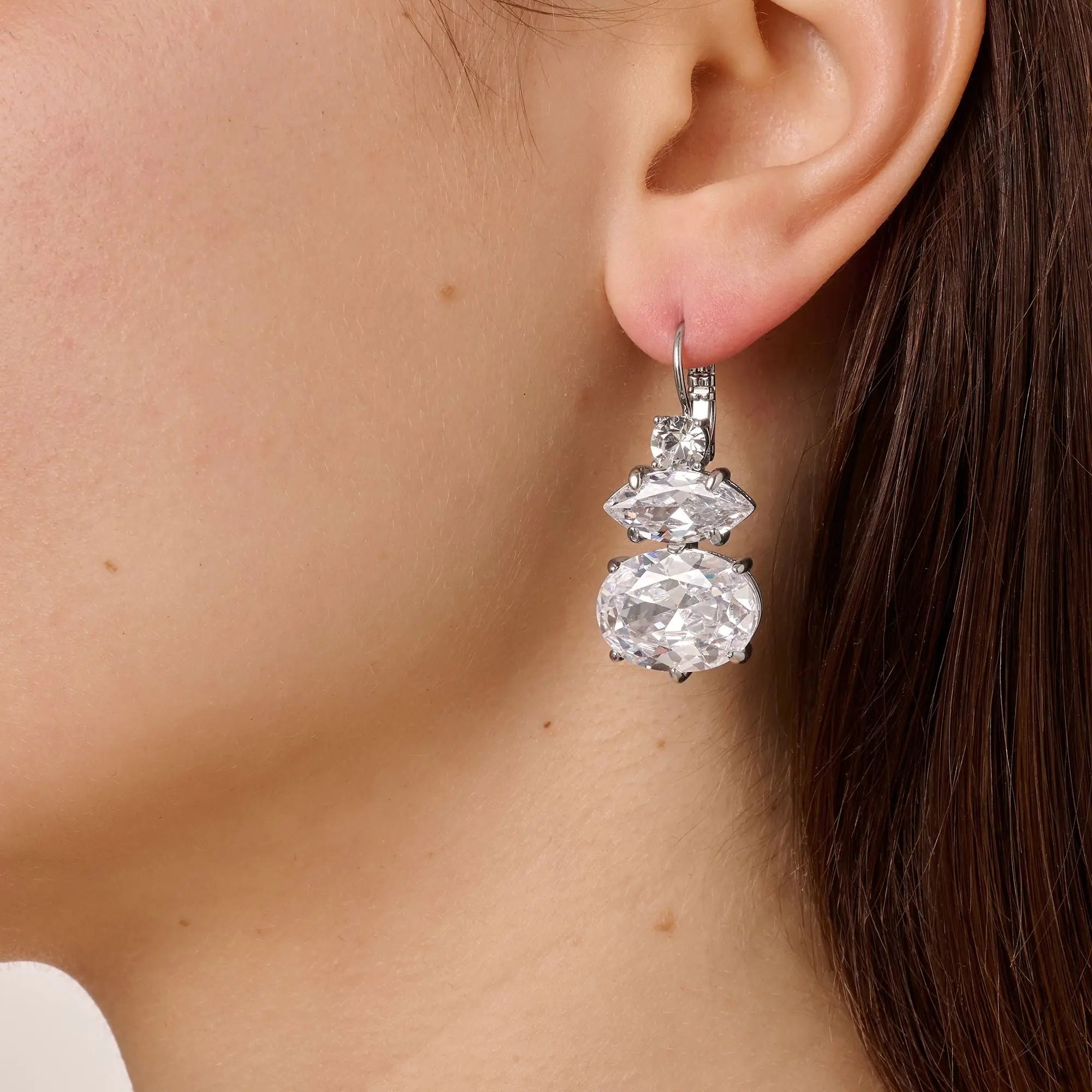 Parsana Shiny Silver Earrings - Dyrberg/Kern NZ