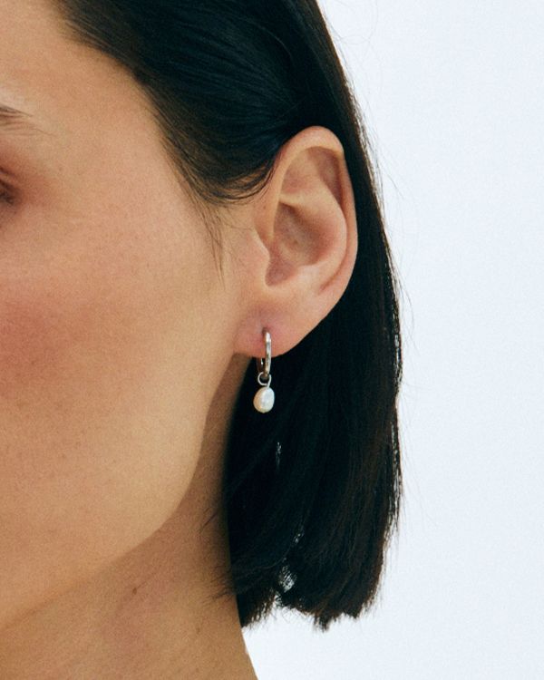 Perla Hoops Silver EdbladNZ