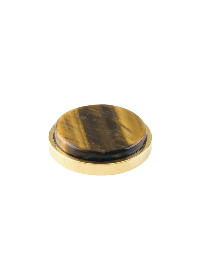 Pleasure Gold Interchangeable Ring Topper - Tiger Eye - Dyrberg/Kern NZ