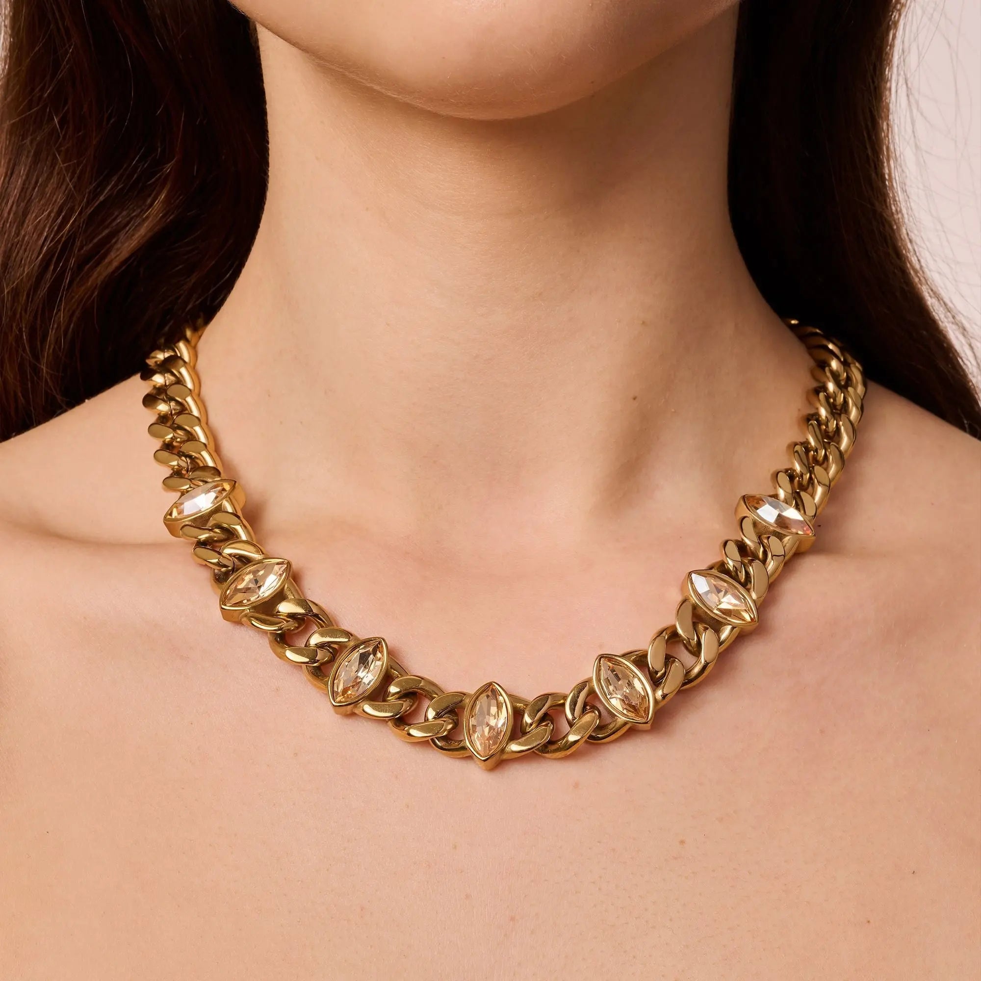 Punica Gold Necklace - Golden - Dyrberg/Kern NZ