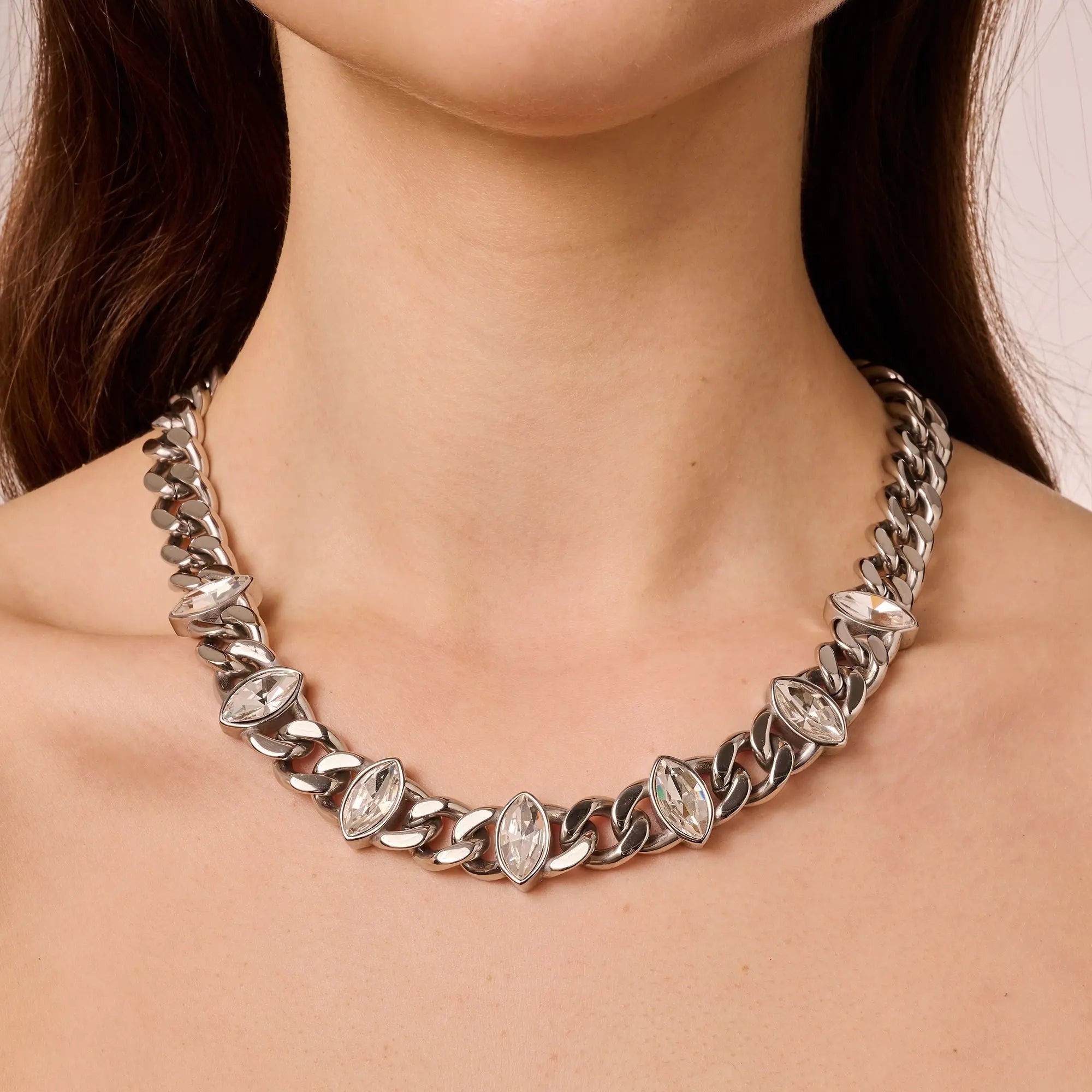 Punica Shiny Silver Necklace - Dyrberg/Kern NZ