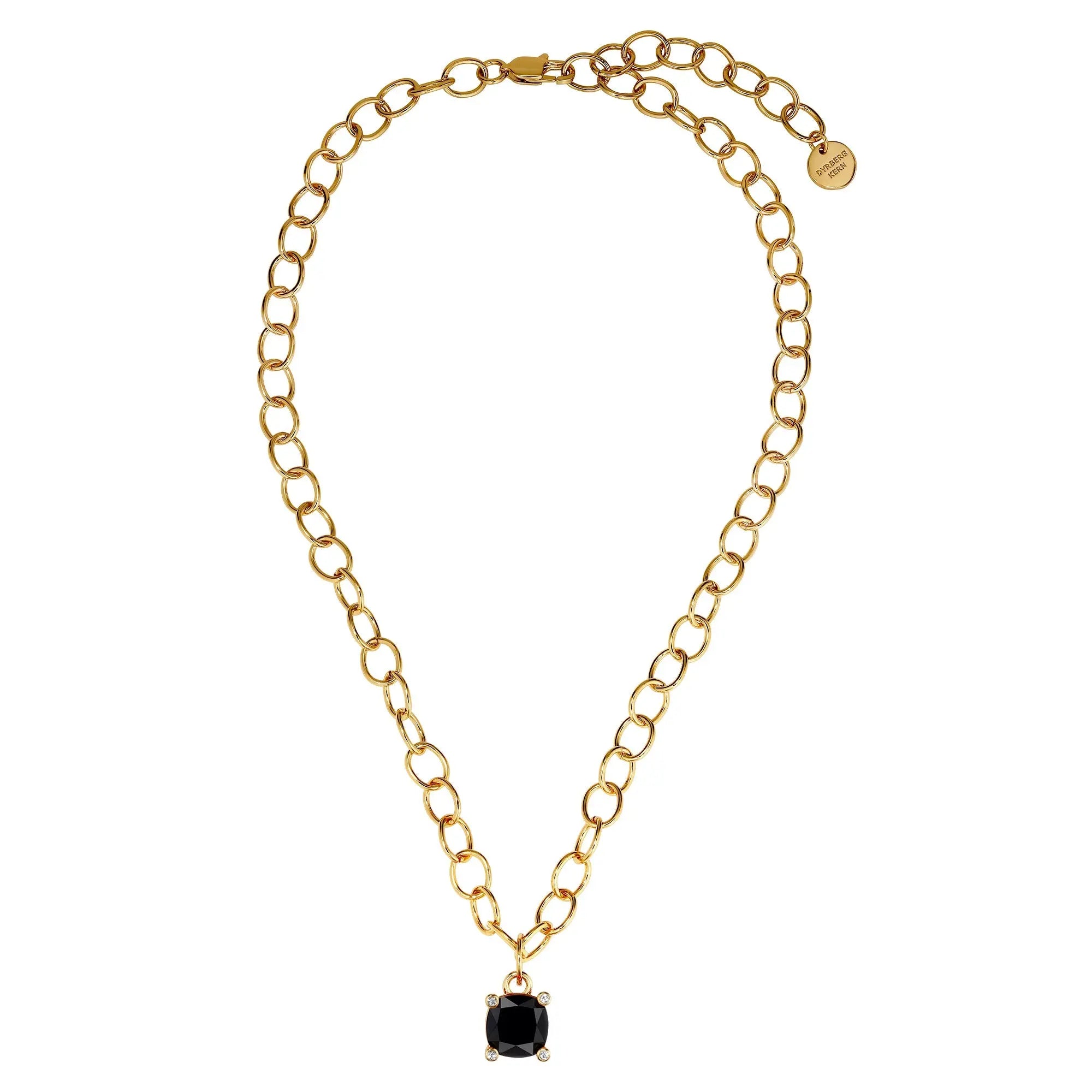 Ramina Gold Necklace - Black - Dyrberg/Kern NZ