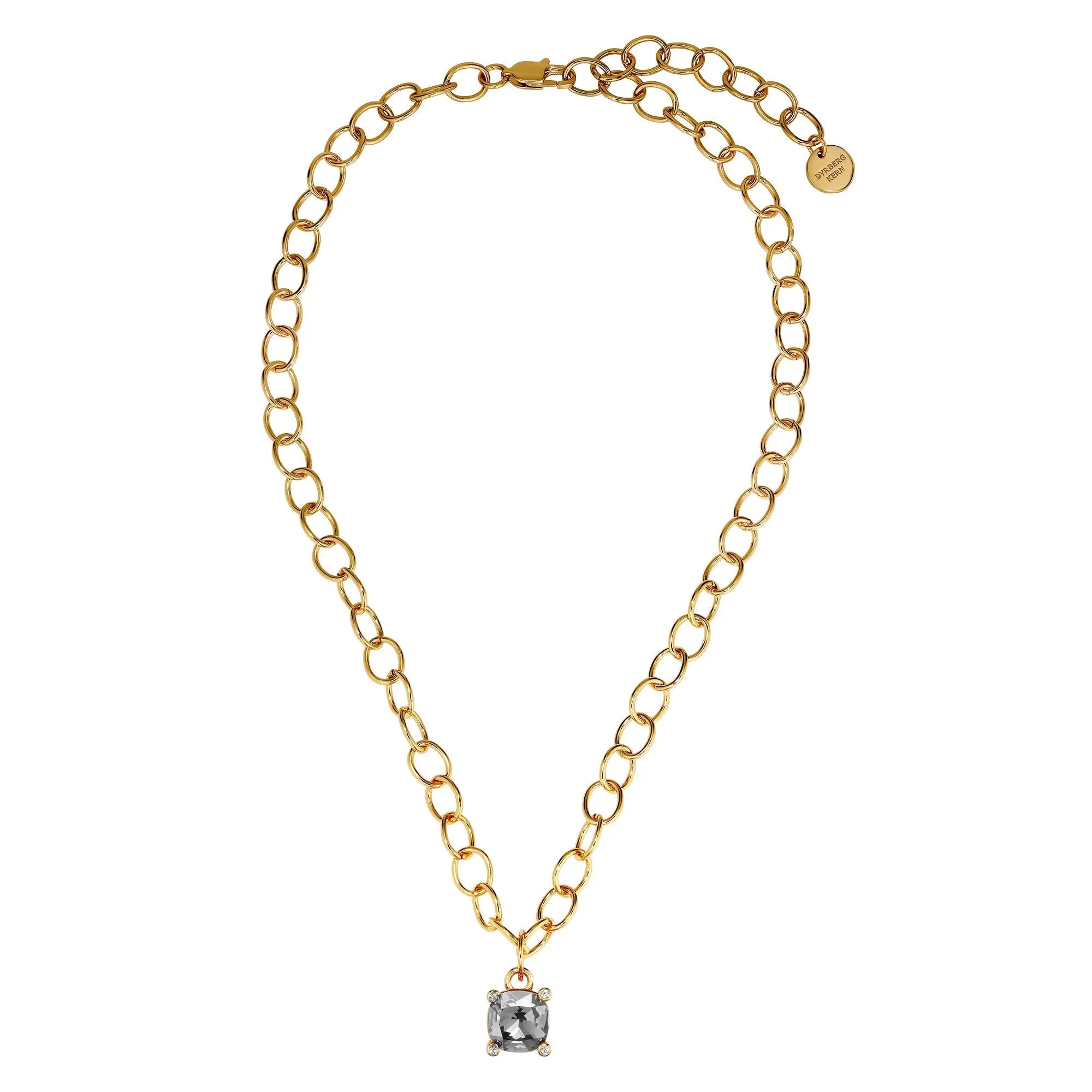 Ramina Gold Necklace - Grey - Dyrberg/Kern NZ