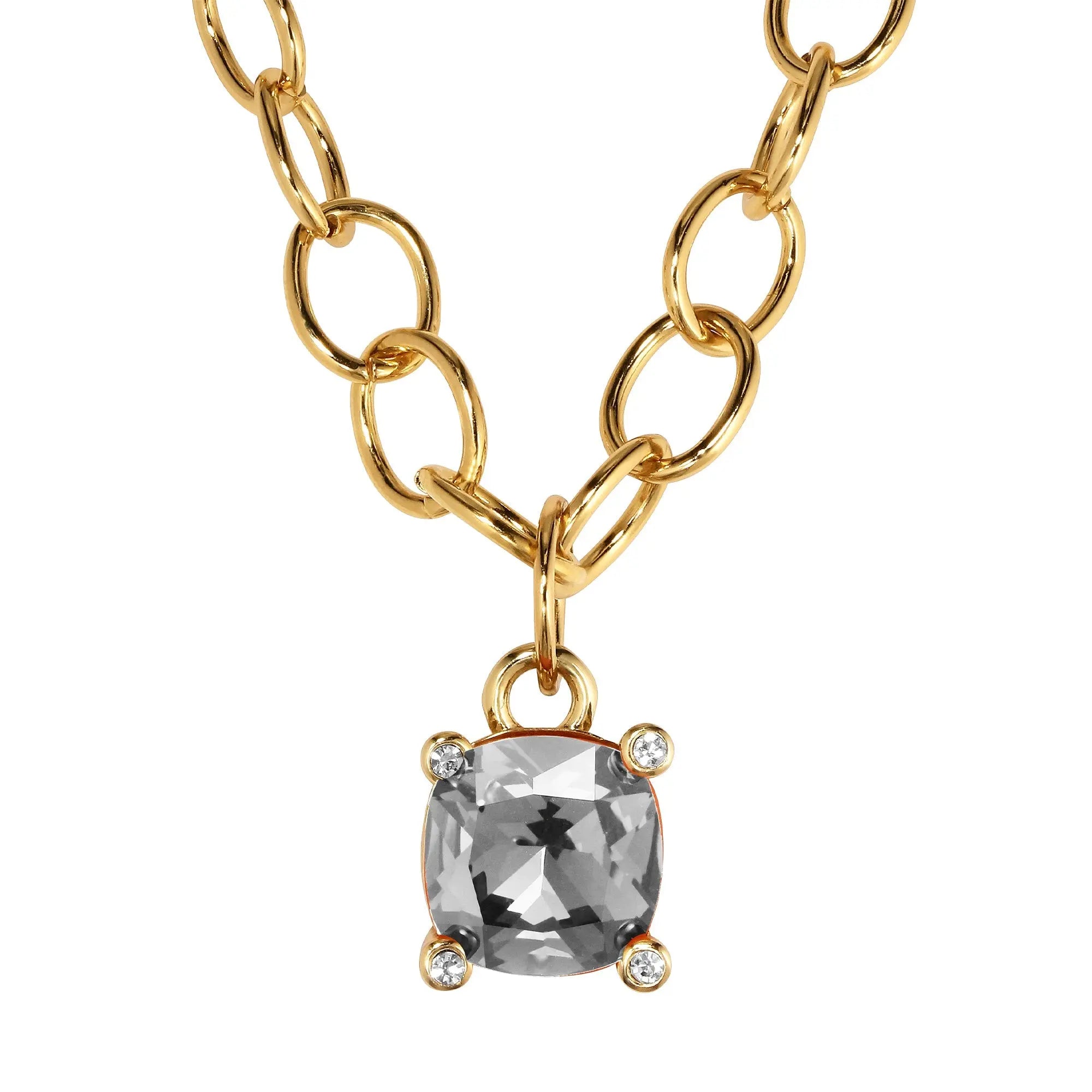 Ramina Gold Necklace - Grey - Dyrberg/Kern NZ