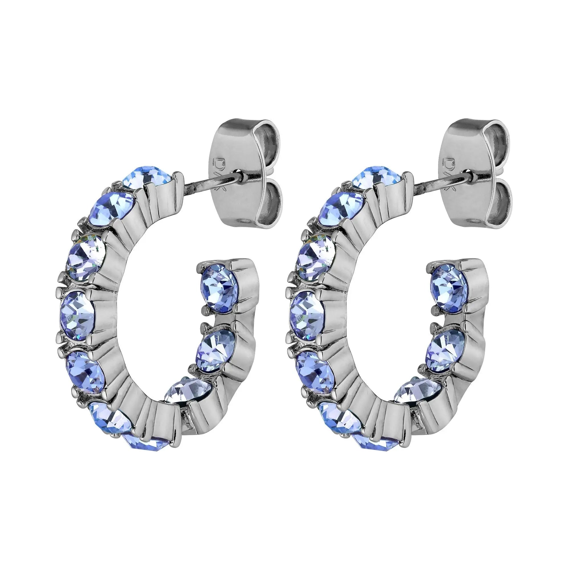 Raquel Shiny Silver Earrings - Light Sapphire - Dyrberg/Kern NZ