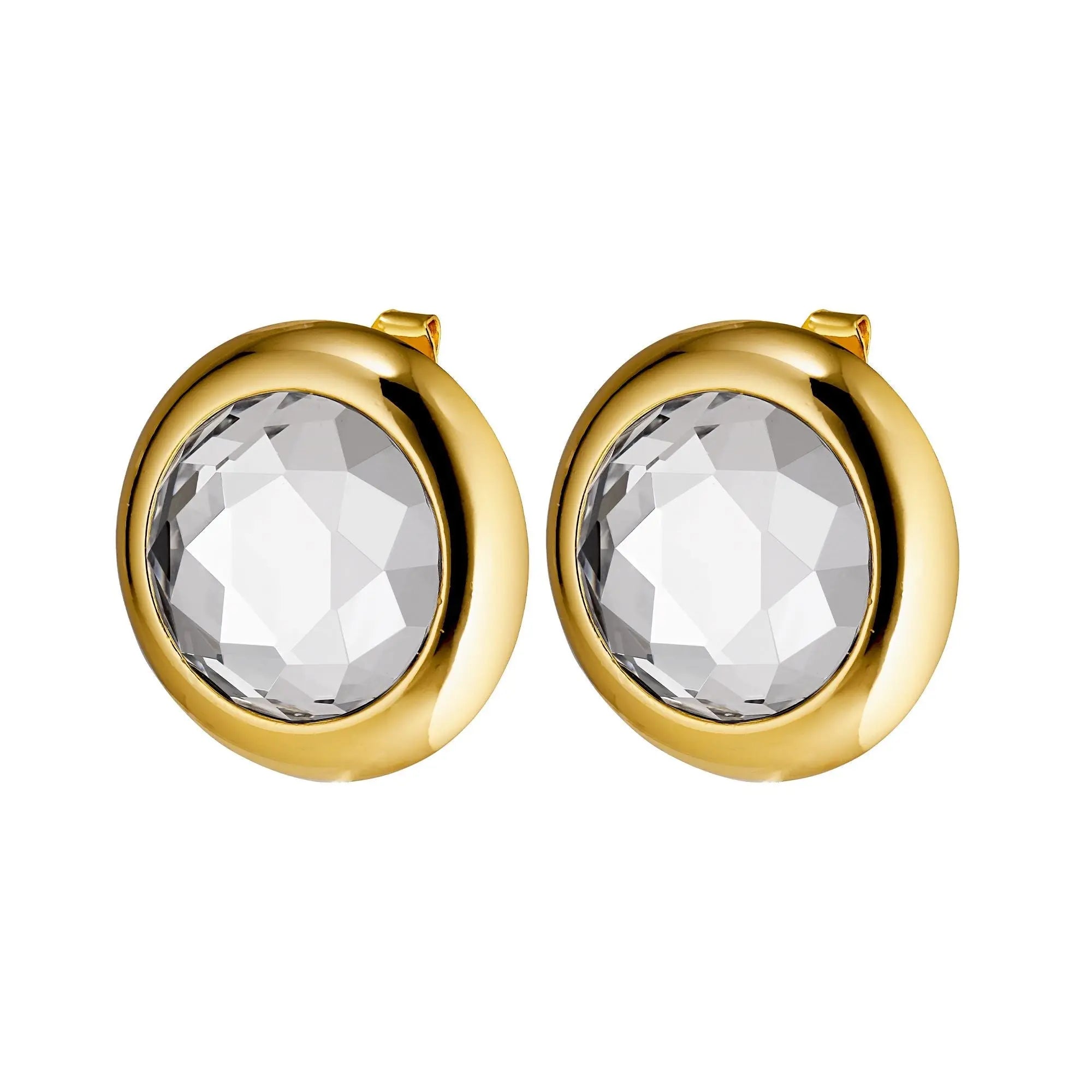 Rivoli Gold Earrings - Crystal - Dyrberg/Kern NZ