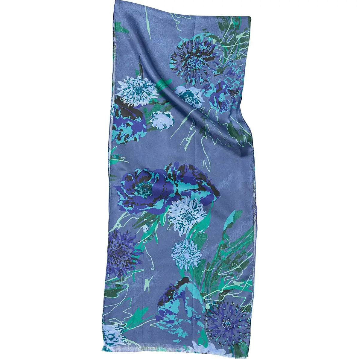 Royal Garden Silk Scarf, Blue - Dyrberg/Kern NZ
