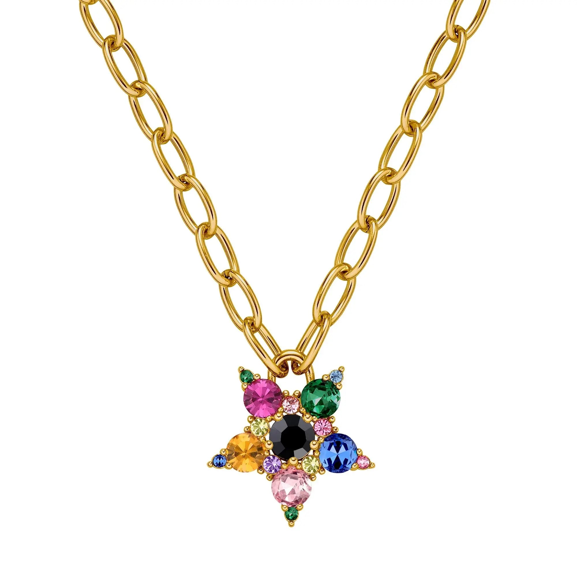 Sagitta Gold Necklace - Rainbow - Dyrberg/Kern NZ