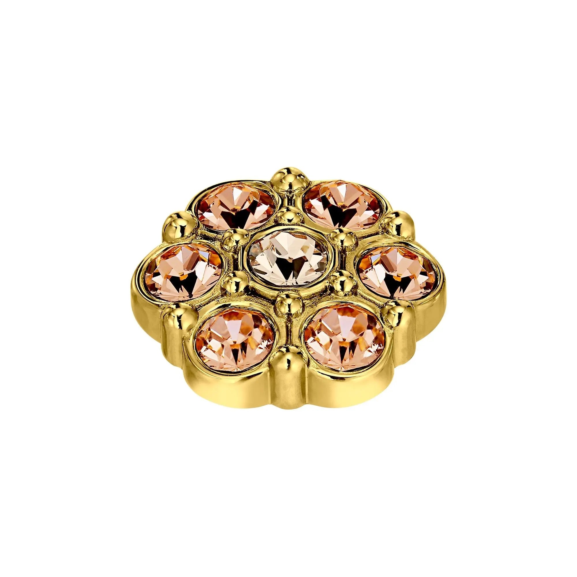 Salma Gold Interchangeable Ring Topper - Golden - Dyrberg/Kern NZ