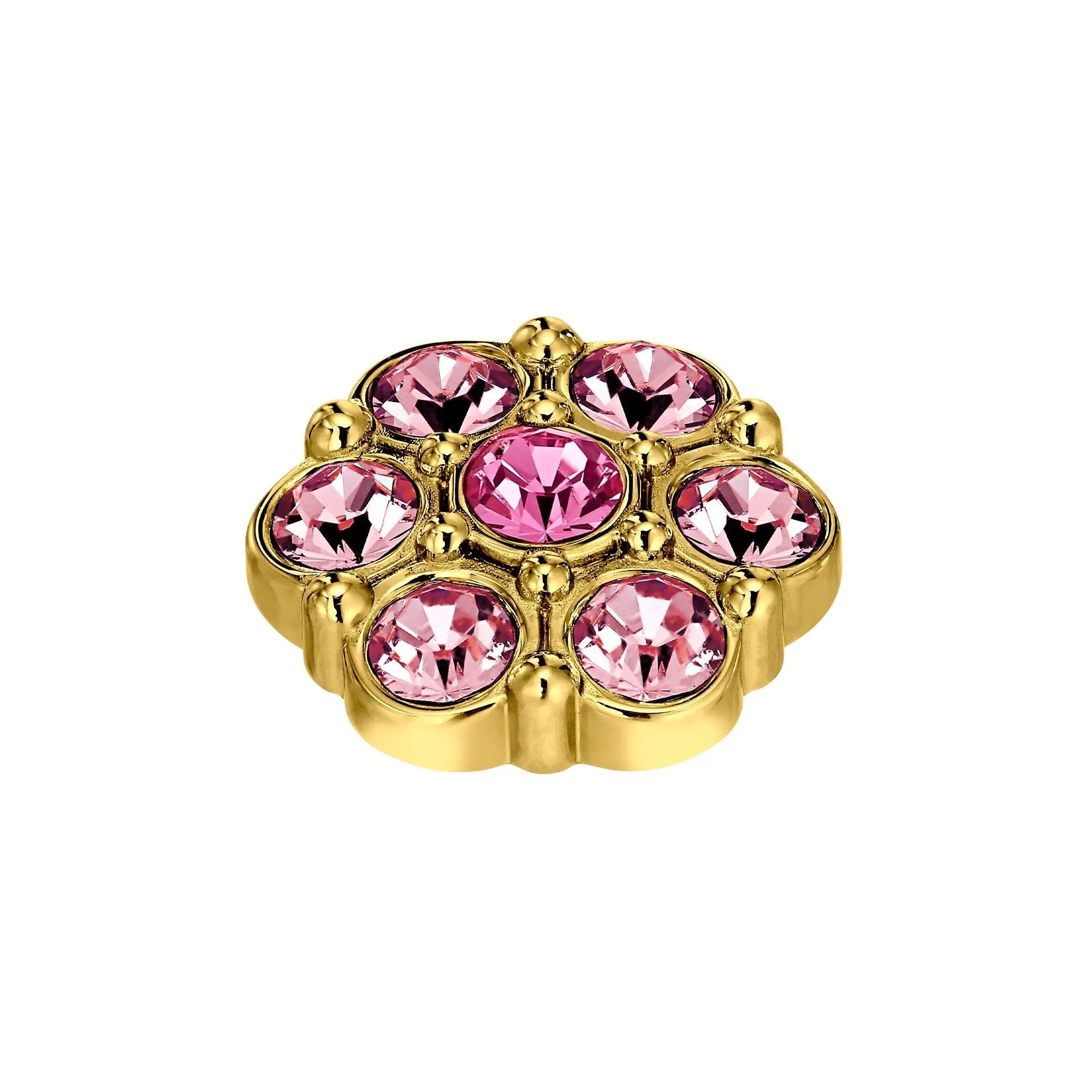 Salma Gold Interchangeable Ring Topper - Rose - Dyrberg/Kern NZ