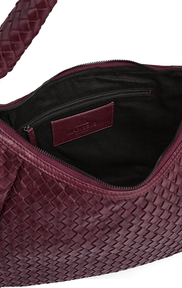 Samara Bag, Weave, Burgundy - Dyrberg/Kern NZ
